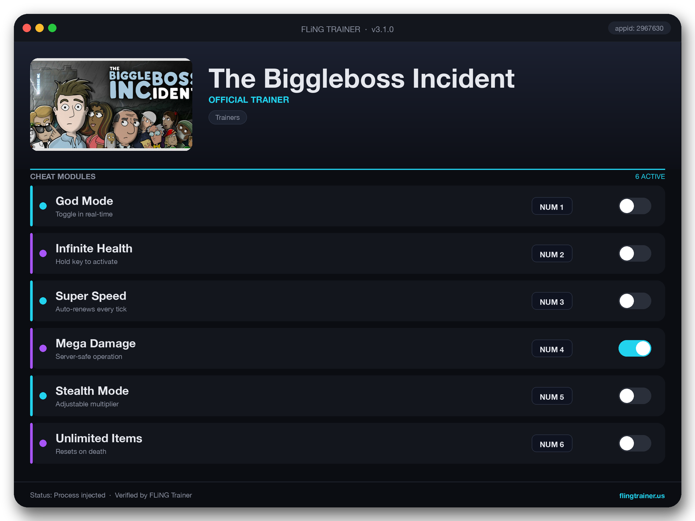 The Biggleboss Incident Trainer interface