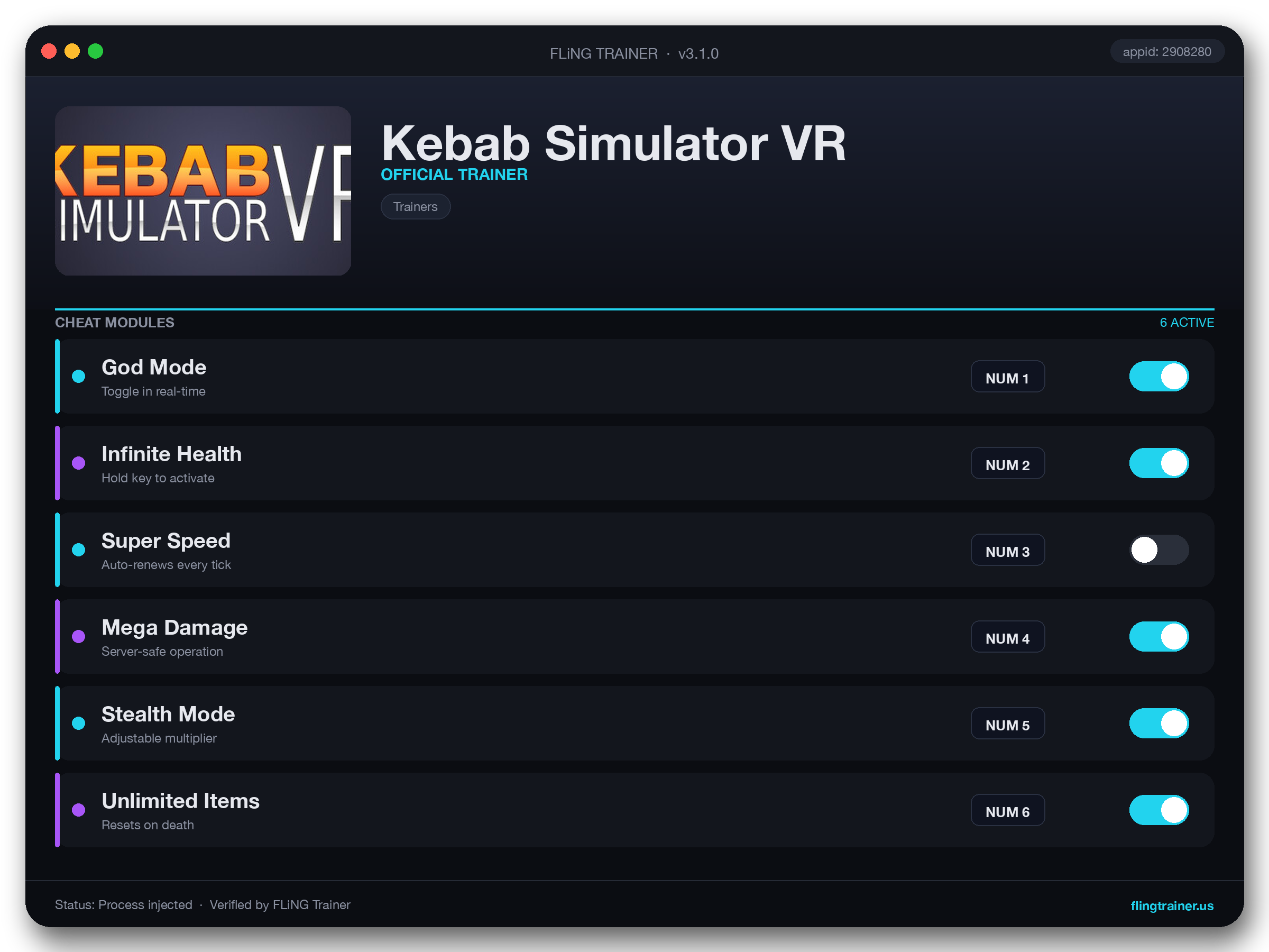 Kebab Simulator VR Trainer interface