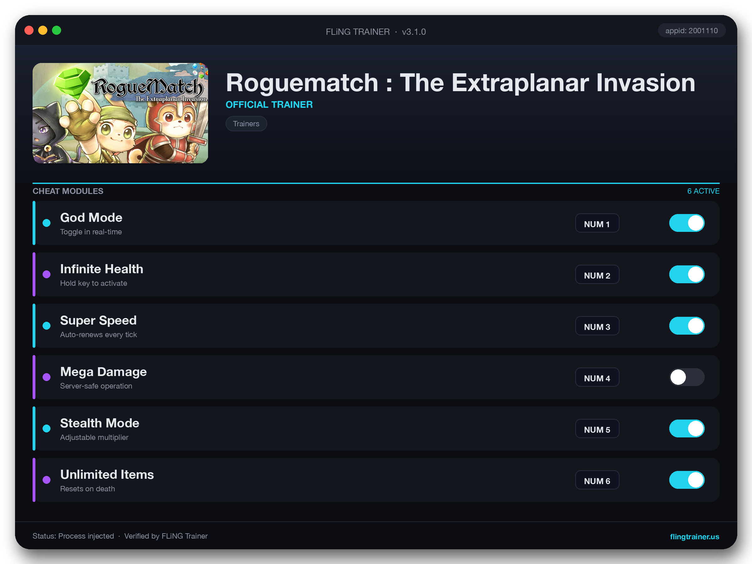Roguematch : The Extraplanar Invasion Trainer interface