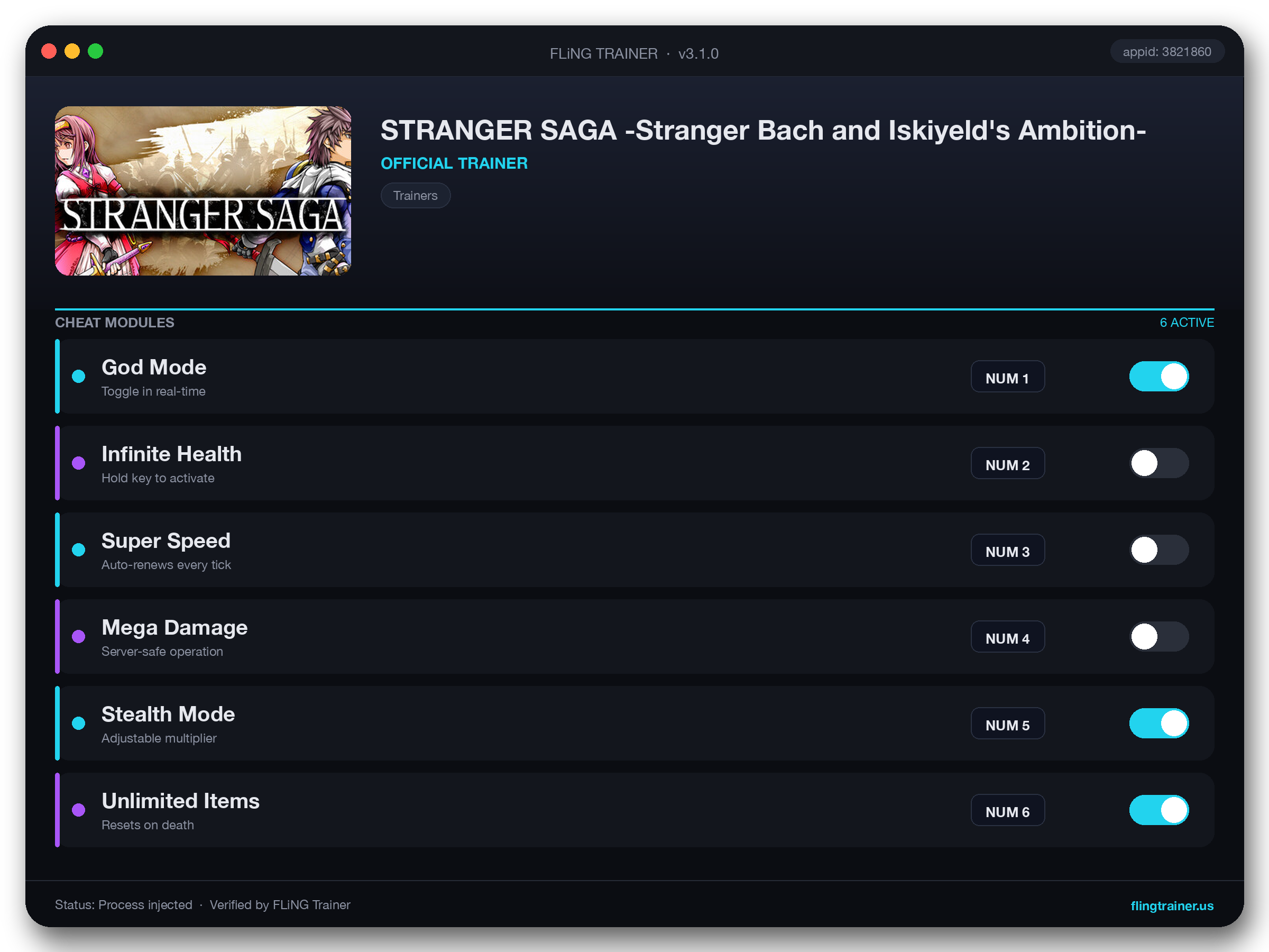 STRANGER SAGA -Stranger Bach and Iskiyeld's Ambition- Trainer interface