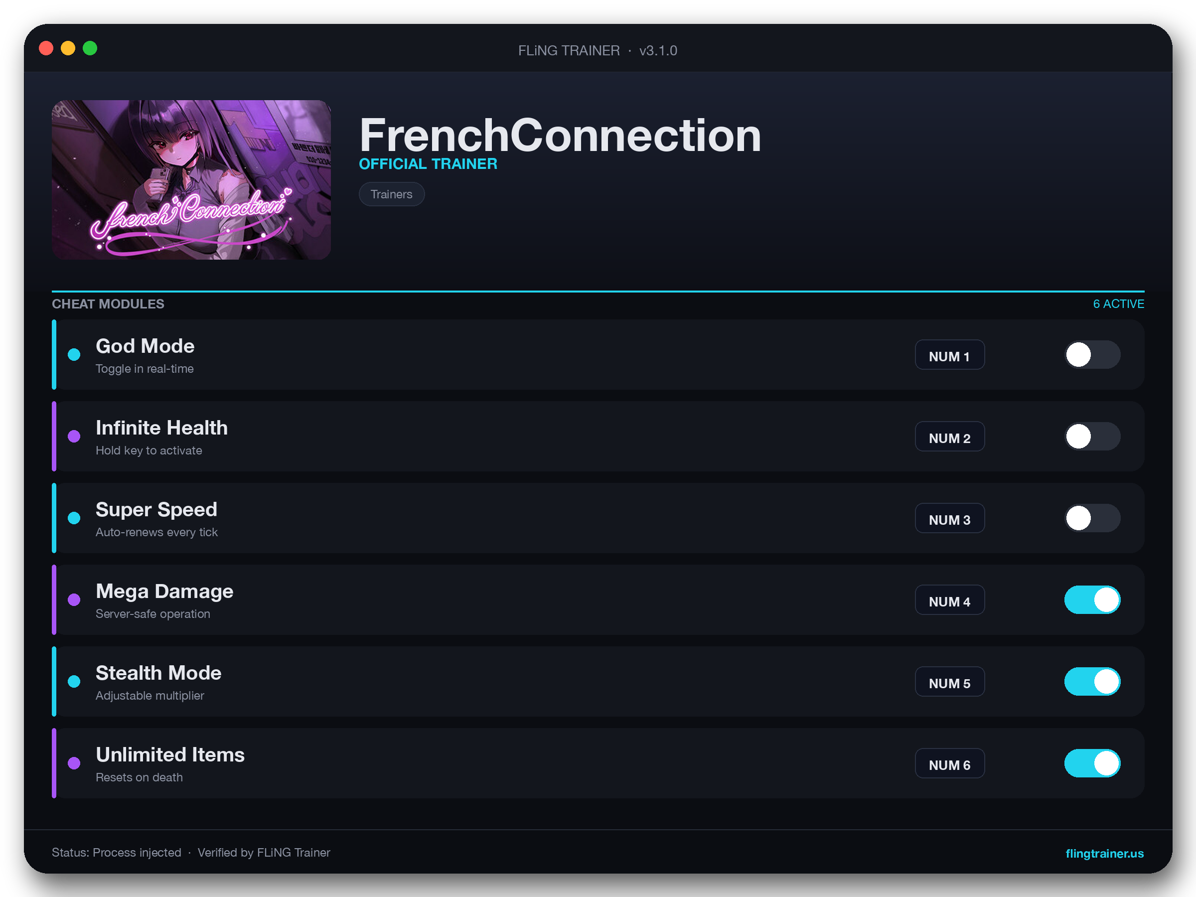 FrenchConnection Trainer interface