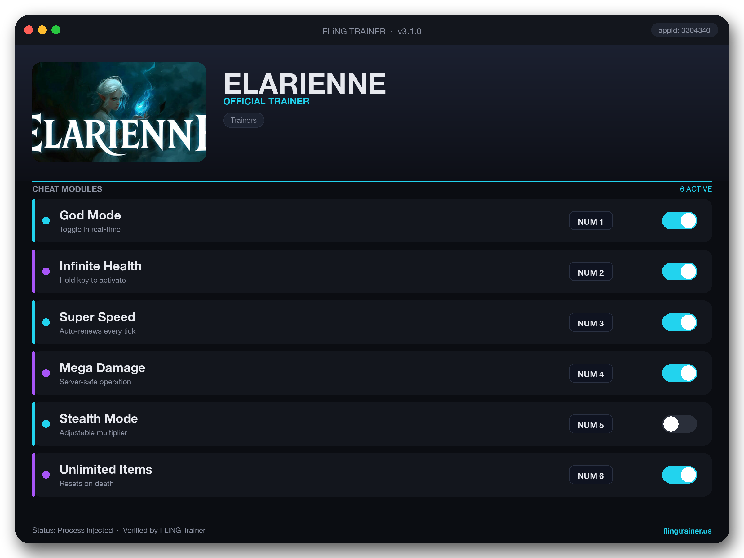 ELARIENNE Trainer interface