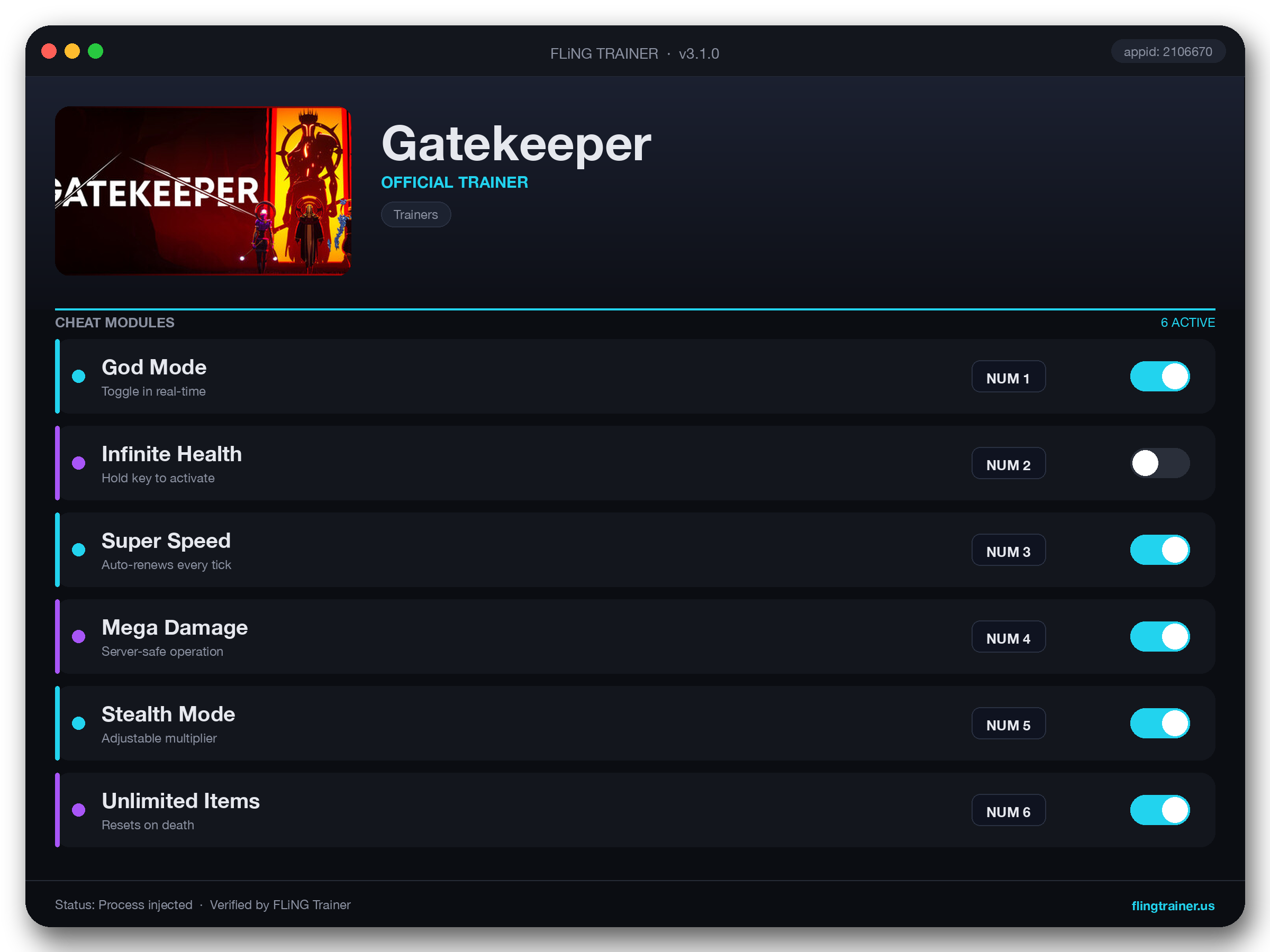 Gatekeeper Trainer interface