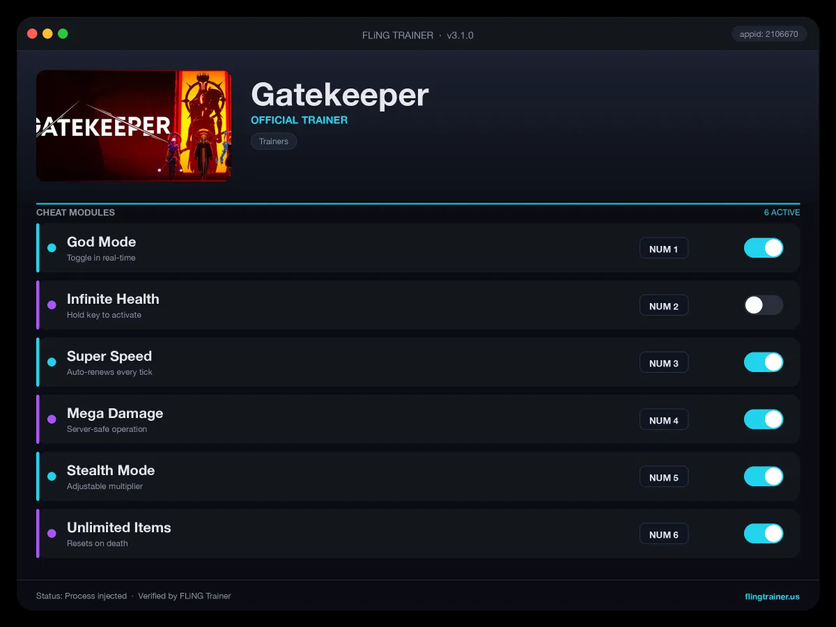 Gatekeeper Trainer interface