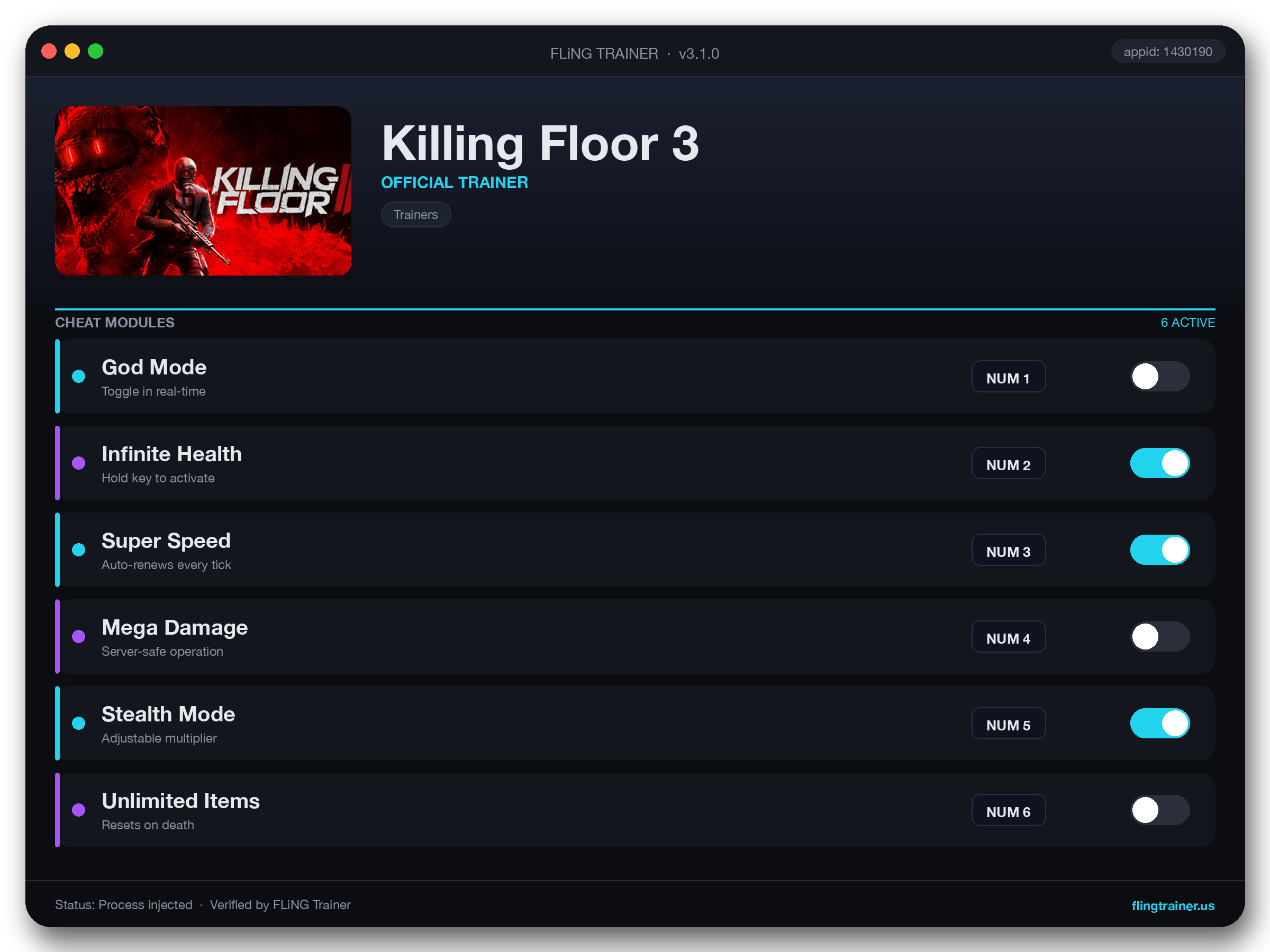 Killing Floor 3 Trainer interface