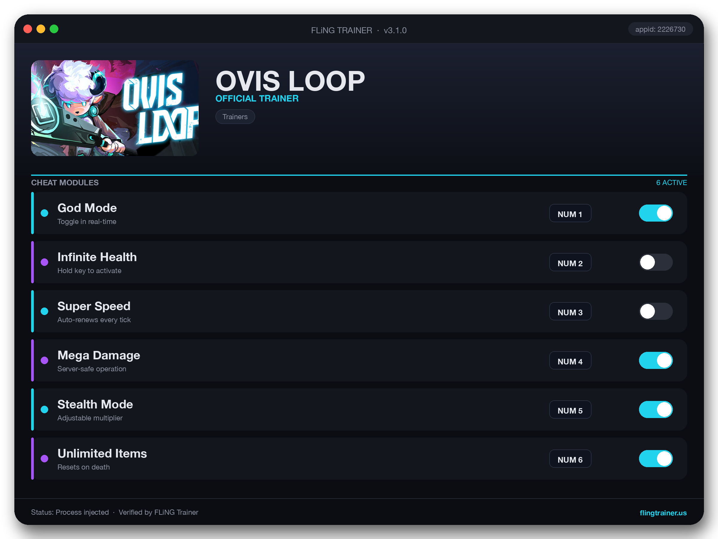 OVIS LOOP Trainer interface