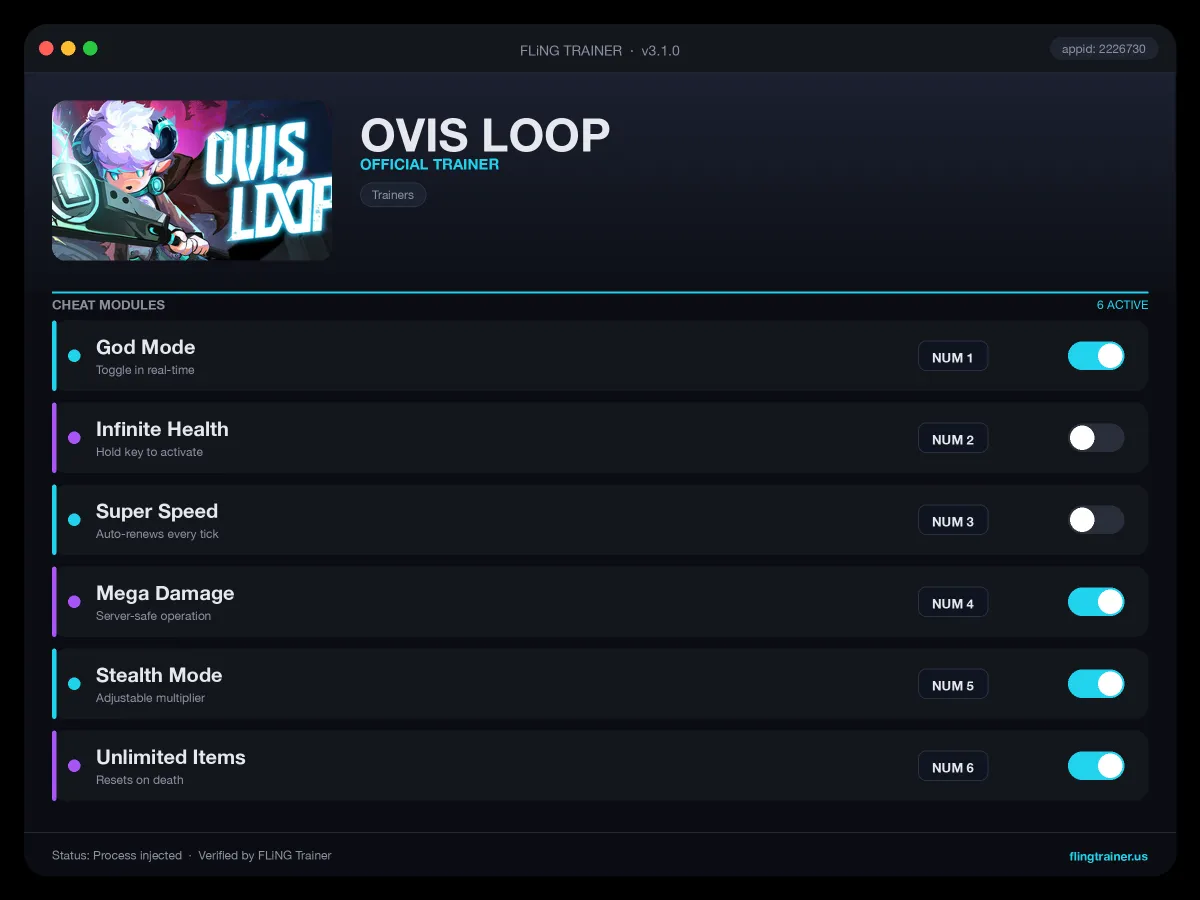OVIS LOOP Trainer interface