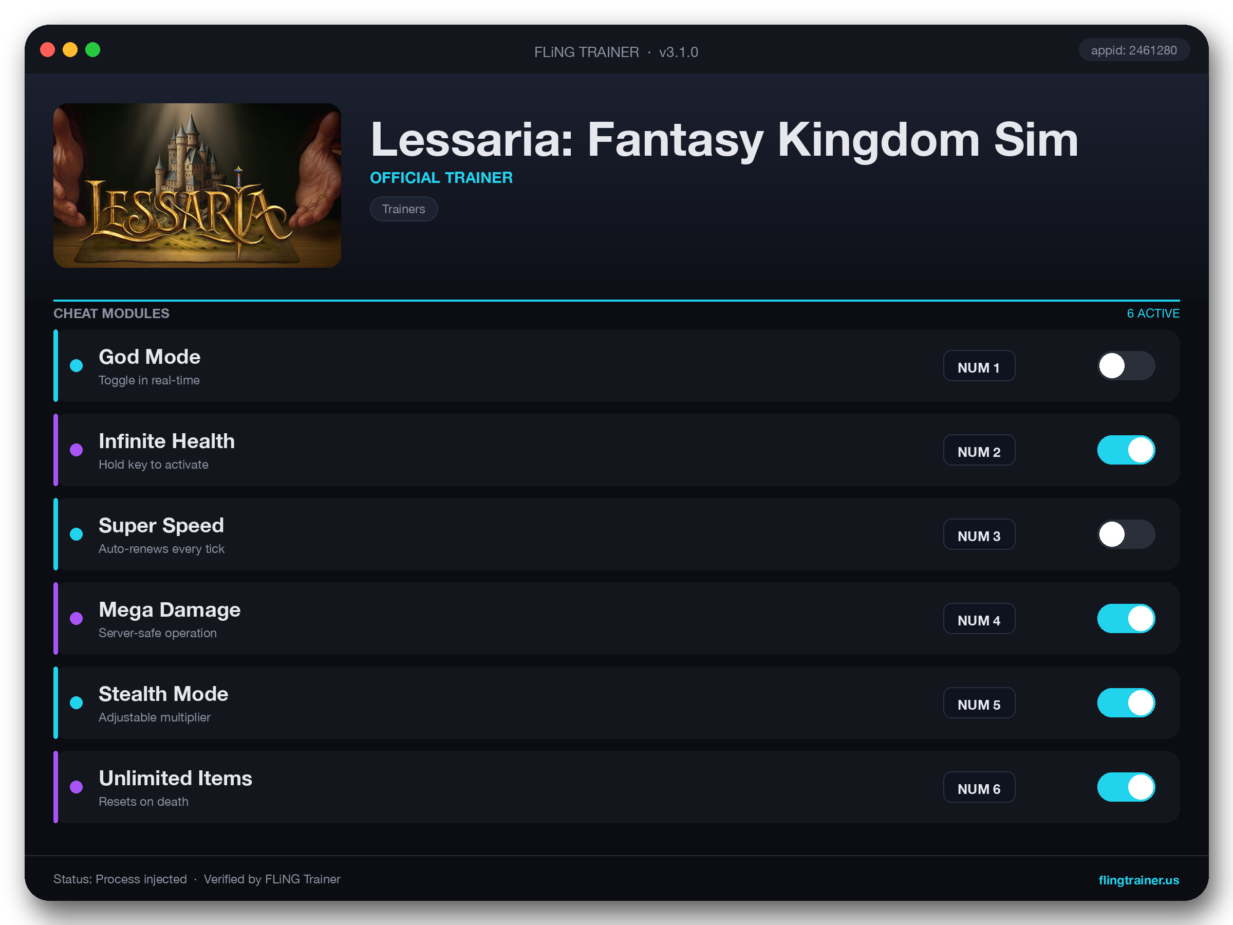 Lessaria: Fantasy Kingdom Sim Trainer interface