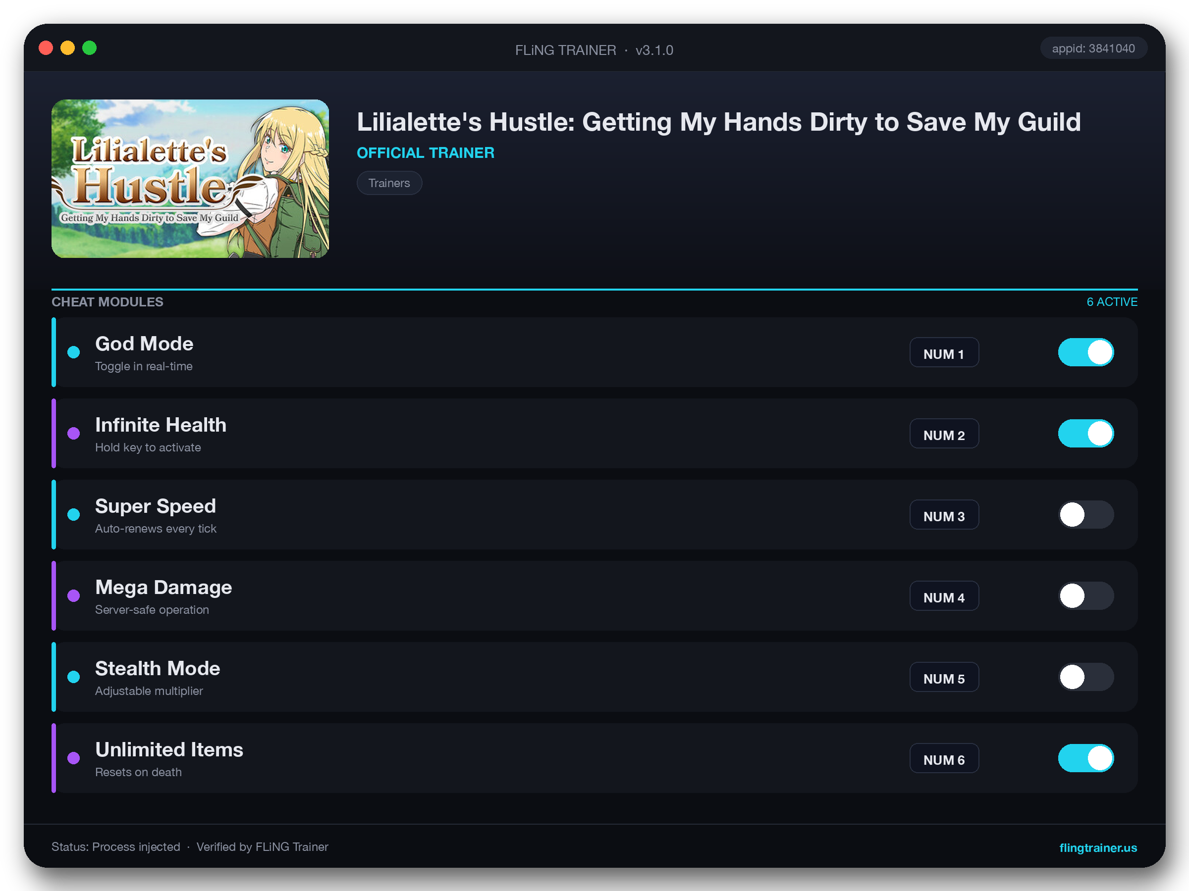 Lilialette's Hustle: Getting My Hands Dirty to Save My Guild Trainer interface