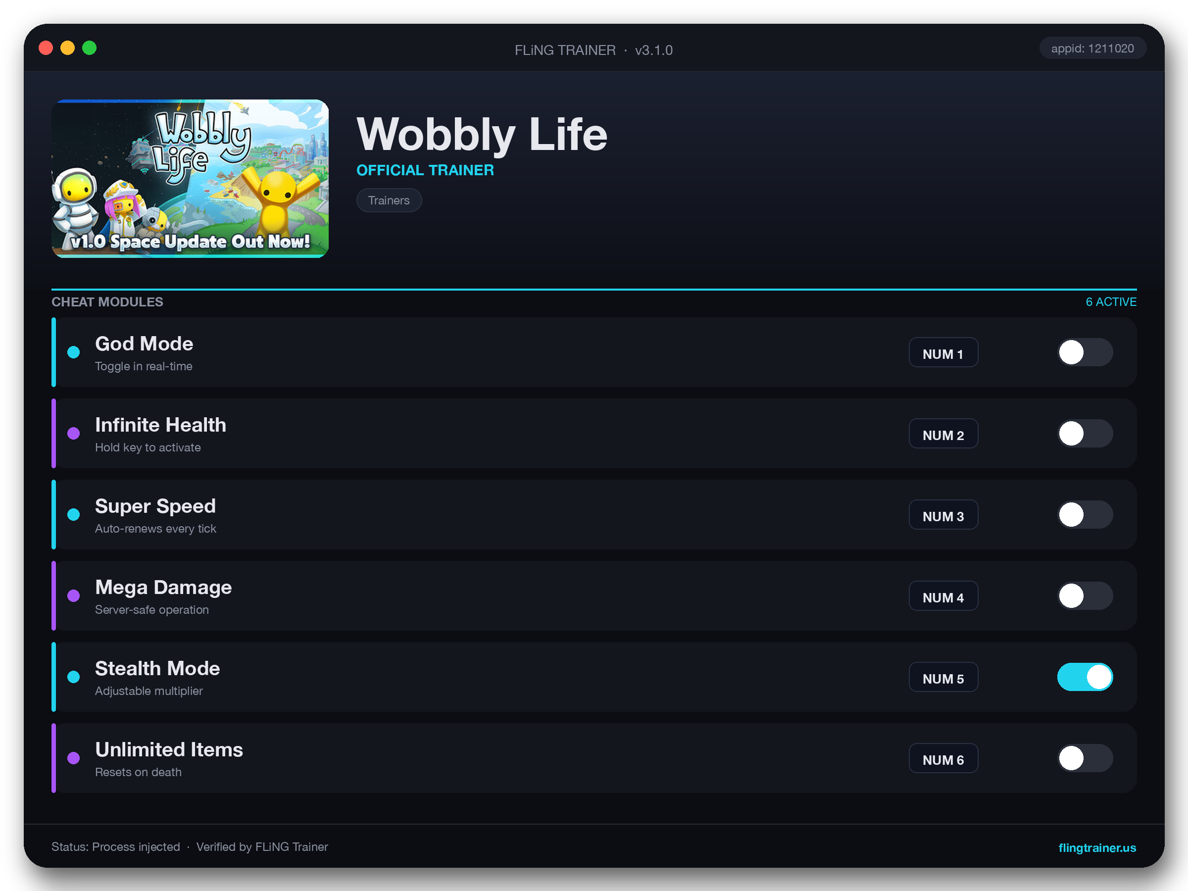 Wobbly Life Trainer interface