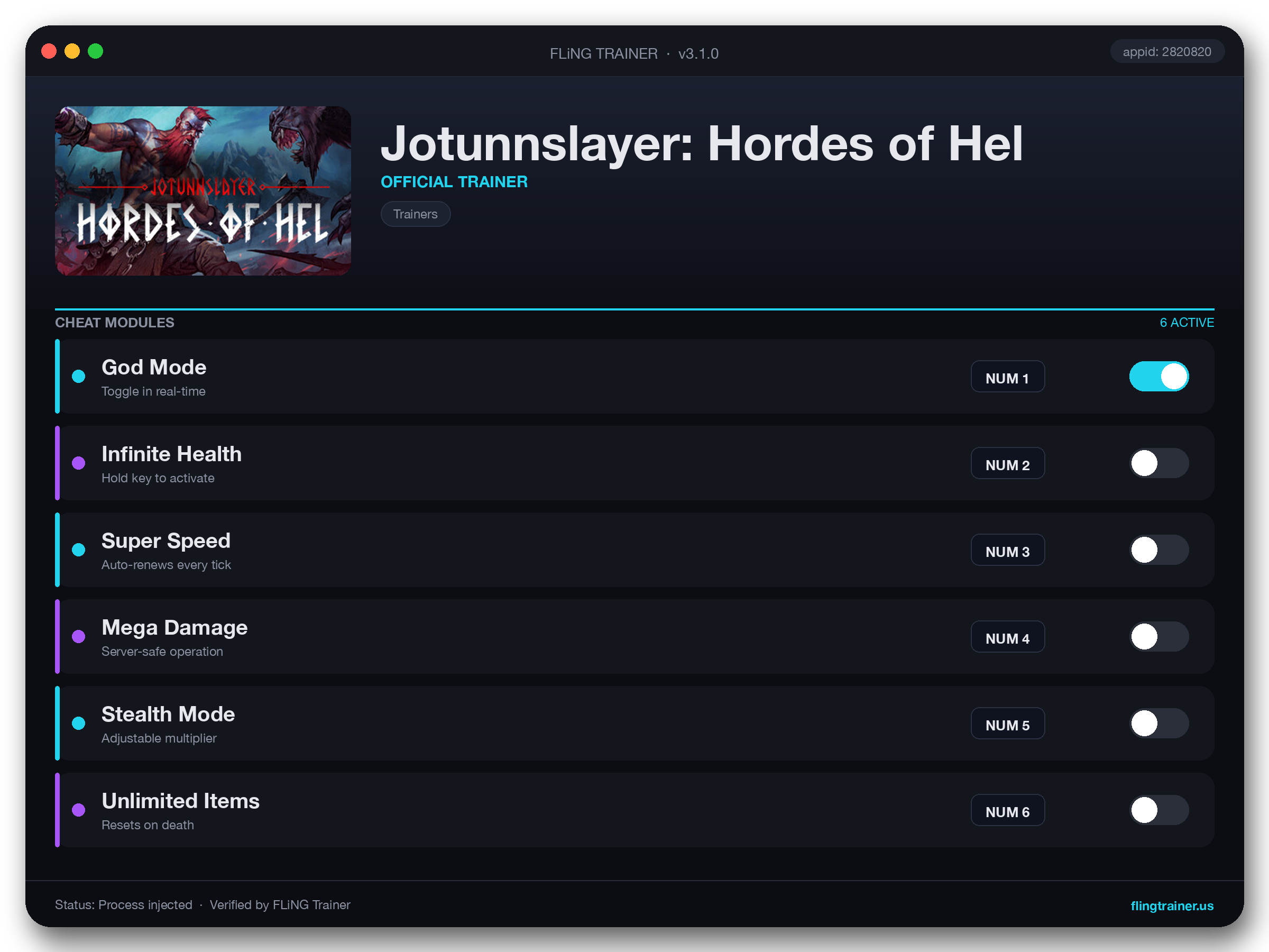 Jotunnslayer: Hordes of Hel Trainer interface