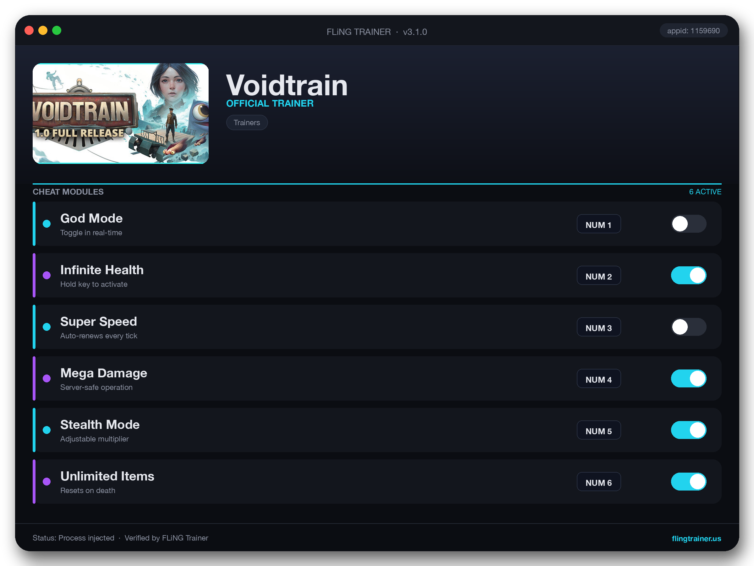 Voidtrain Trainer interface