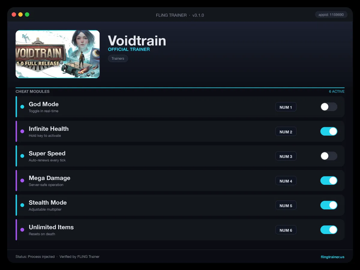 Voidtrain Trainer interface