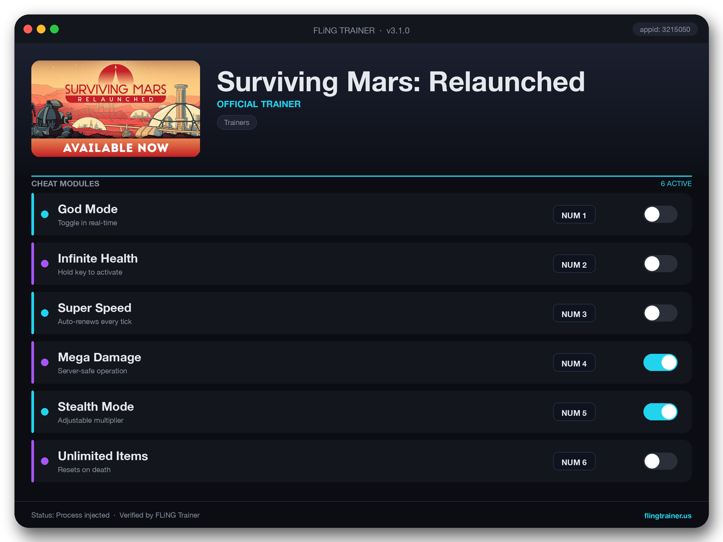 Surviving Mars: Relaunched Trainer interface