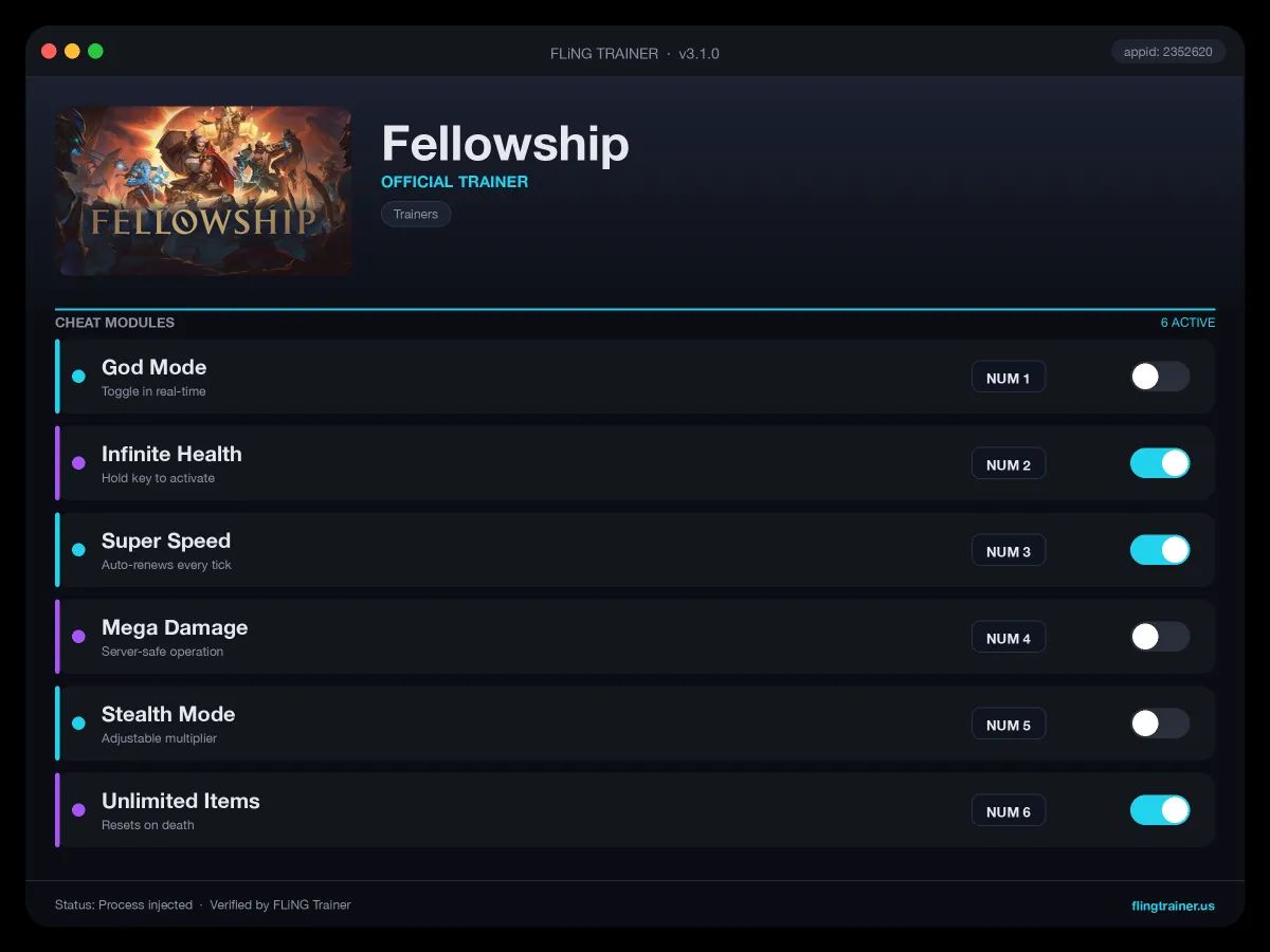 Fellowship Trainer interface