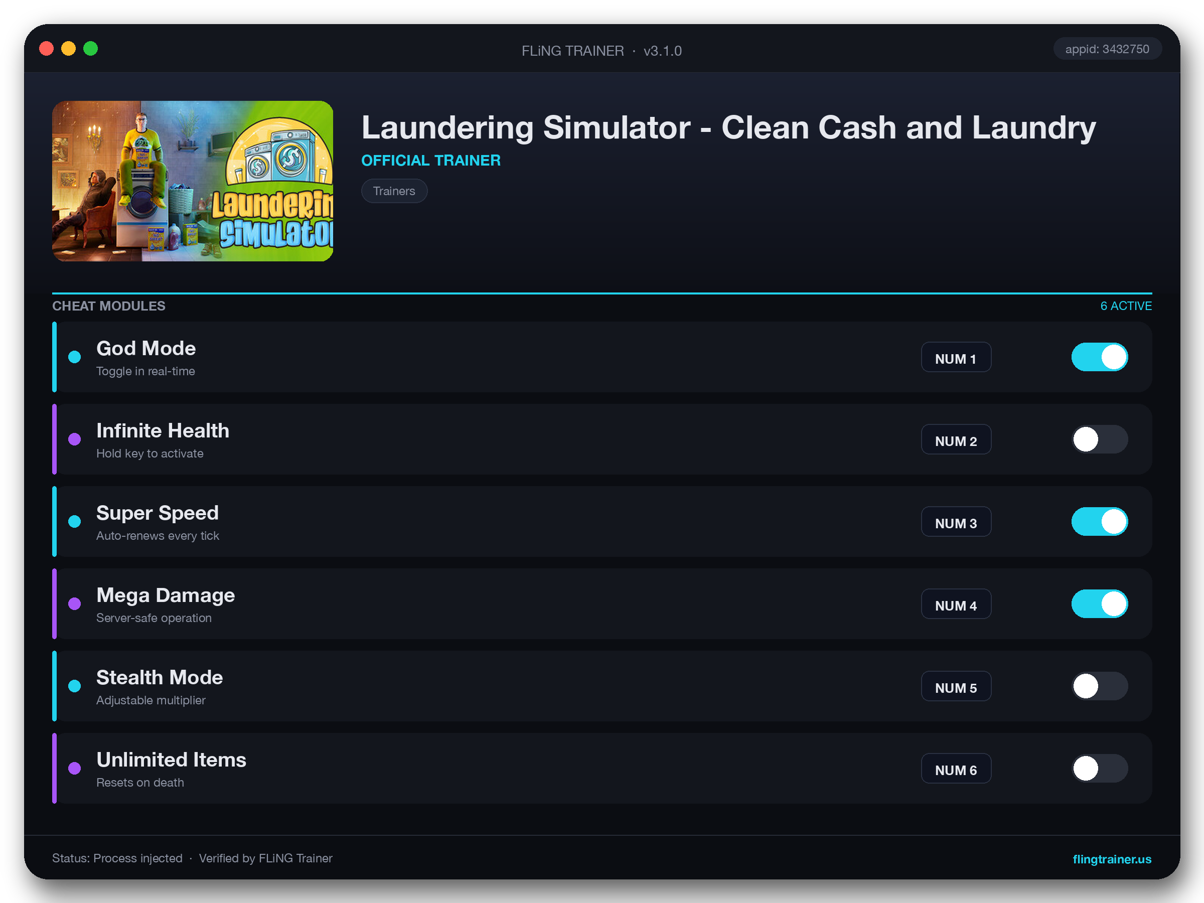 Laundering Simulator - Clean Cash and Laundry Trainer interface