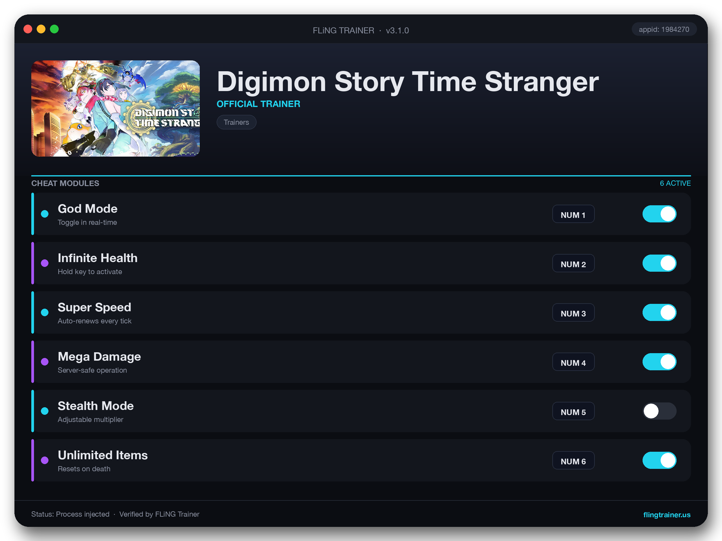 Digimon Story Time Stranger Trainer interface