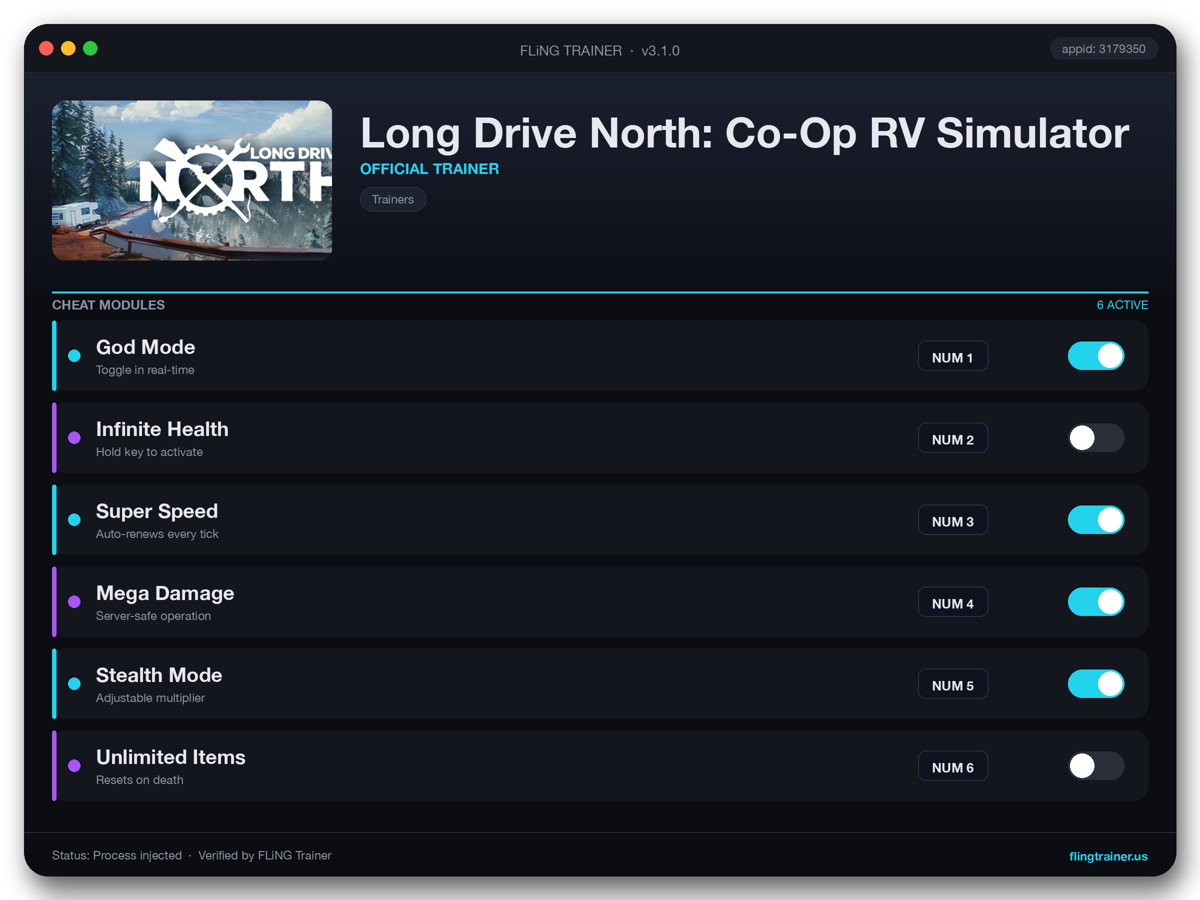 Long Drive North: Co-Op RV Simulator Trainer interface