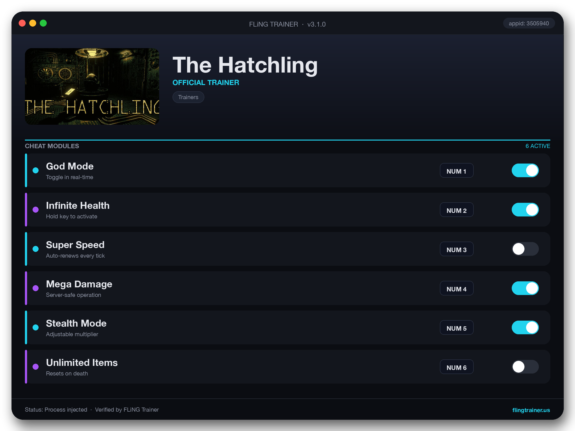 The Hatchling Trainer interface