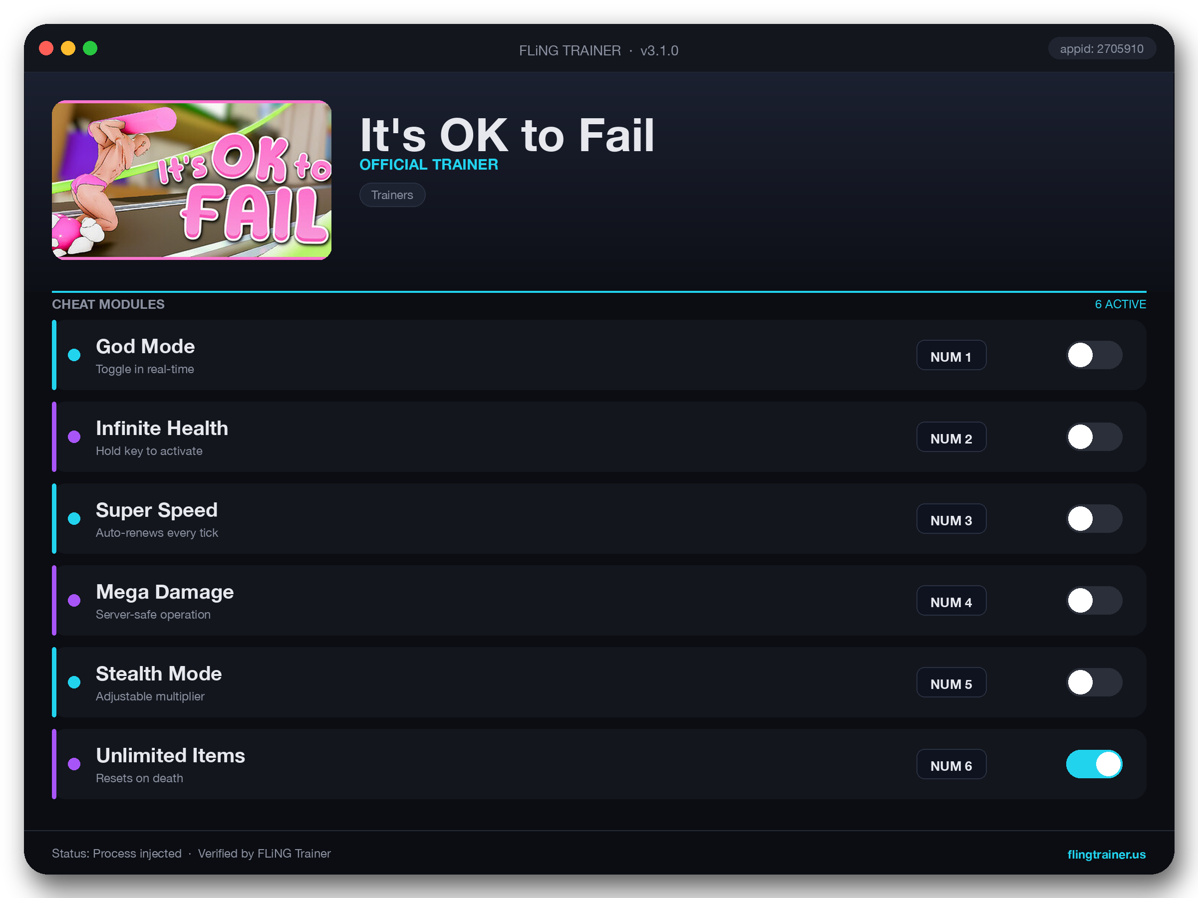 It's OK to Fail Trainer interface