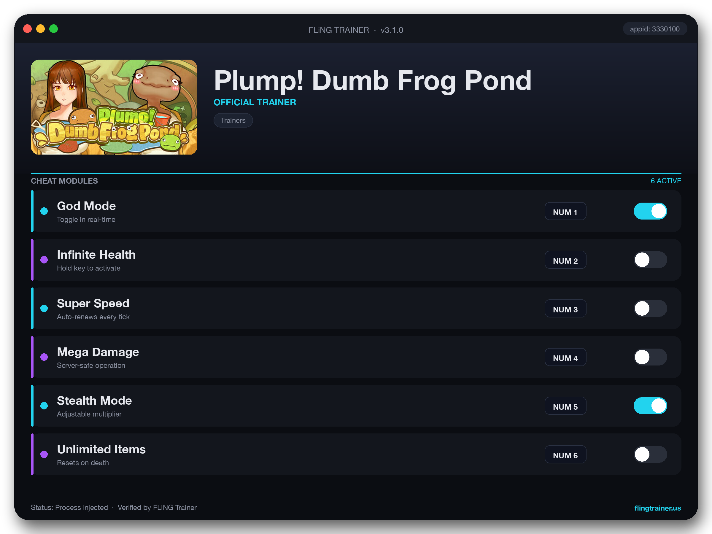 Plump! Dumb Frog Pond Trainer interface