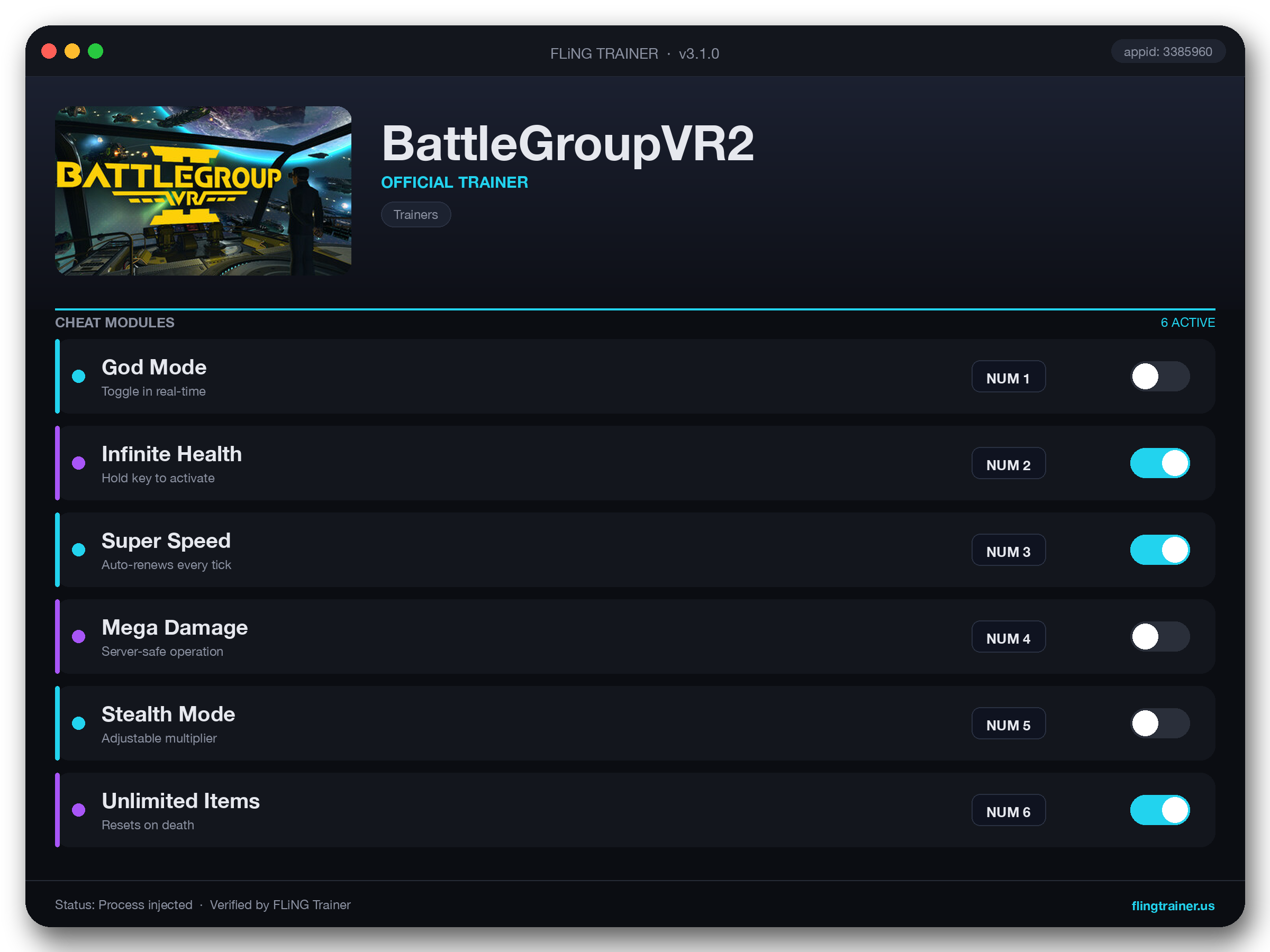 BattleGroupVR2 Trainer interface