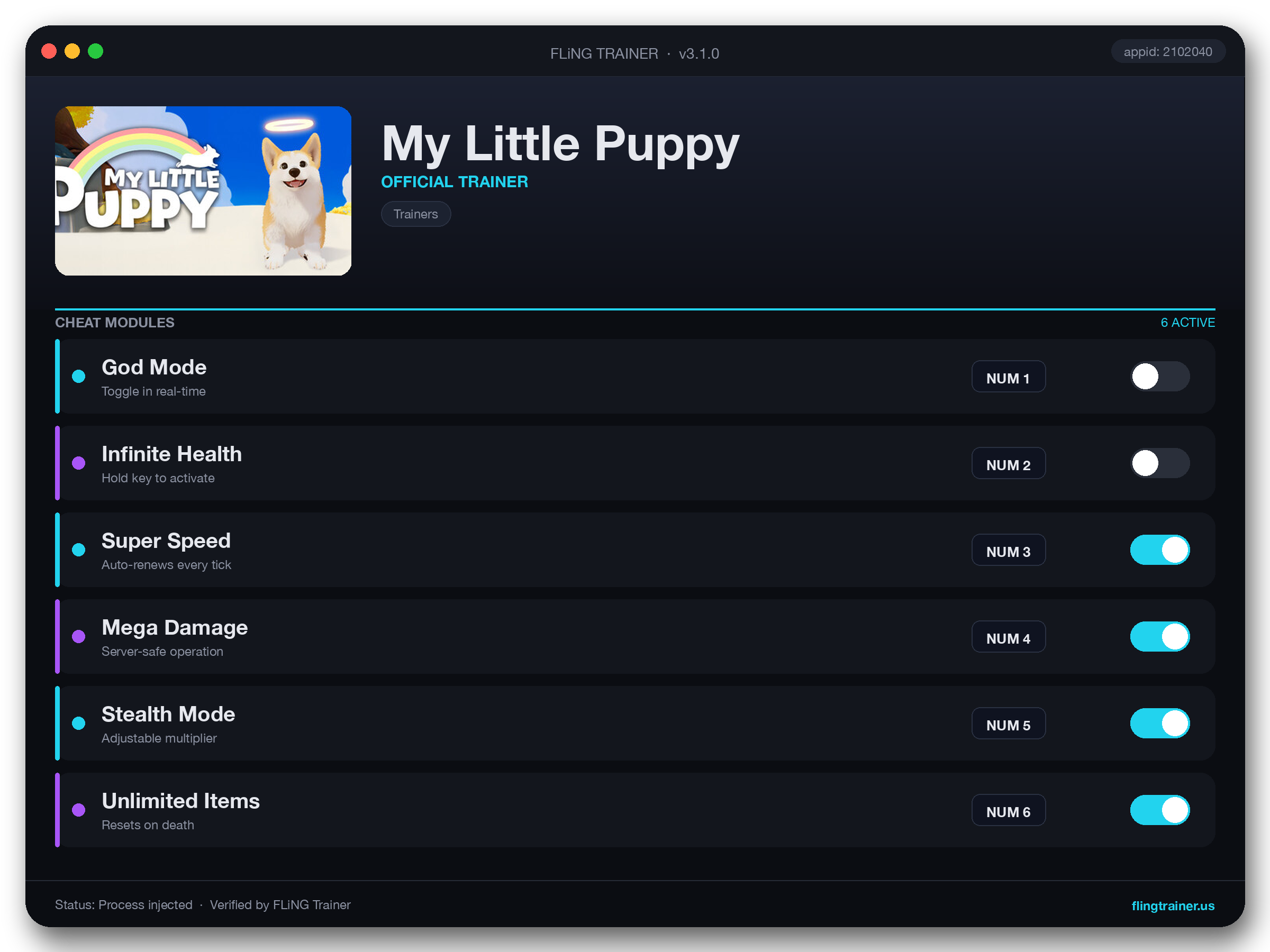 My Little Puppy Trainer interface