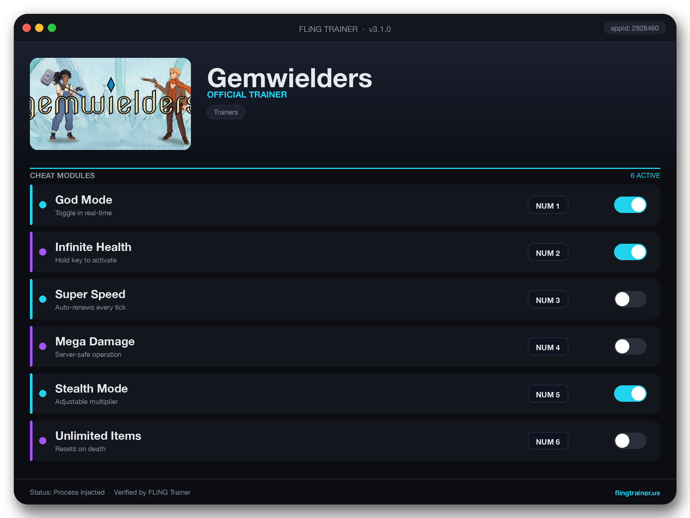 Gemwielders Trainer interface