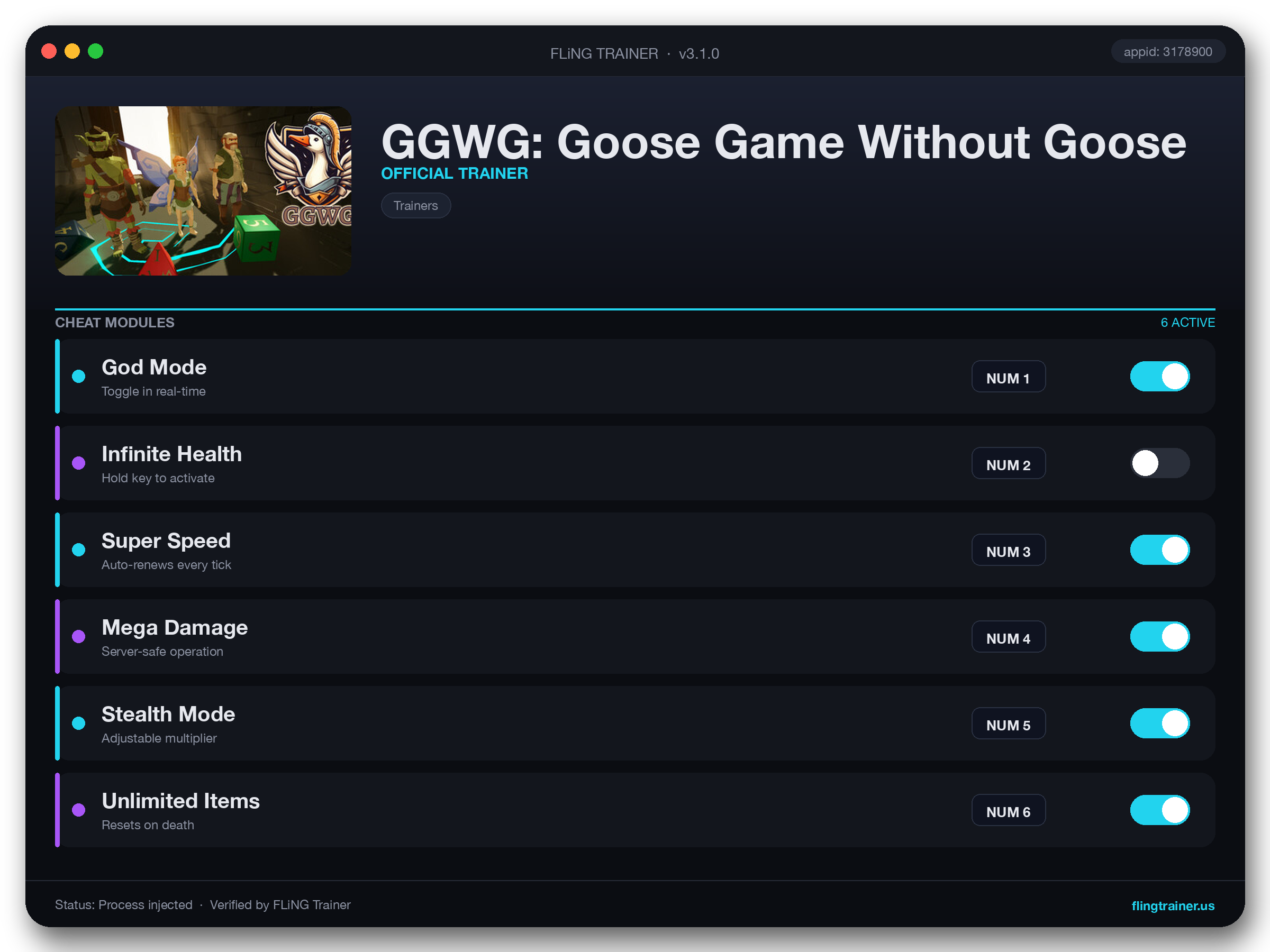 GGWG: Goose Game Without Goose Trainer interface
