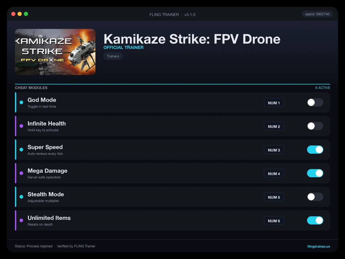 Kamikaze Strike: FPV Drone Trainer interface