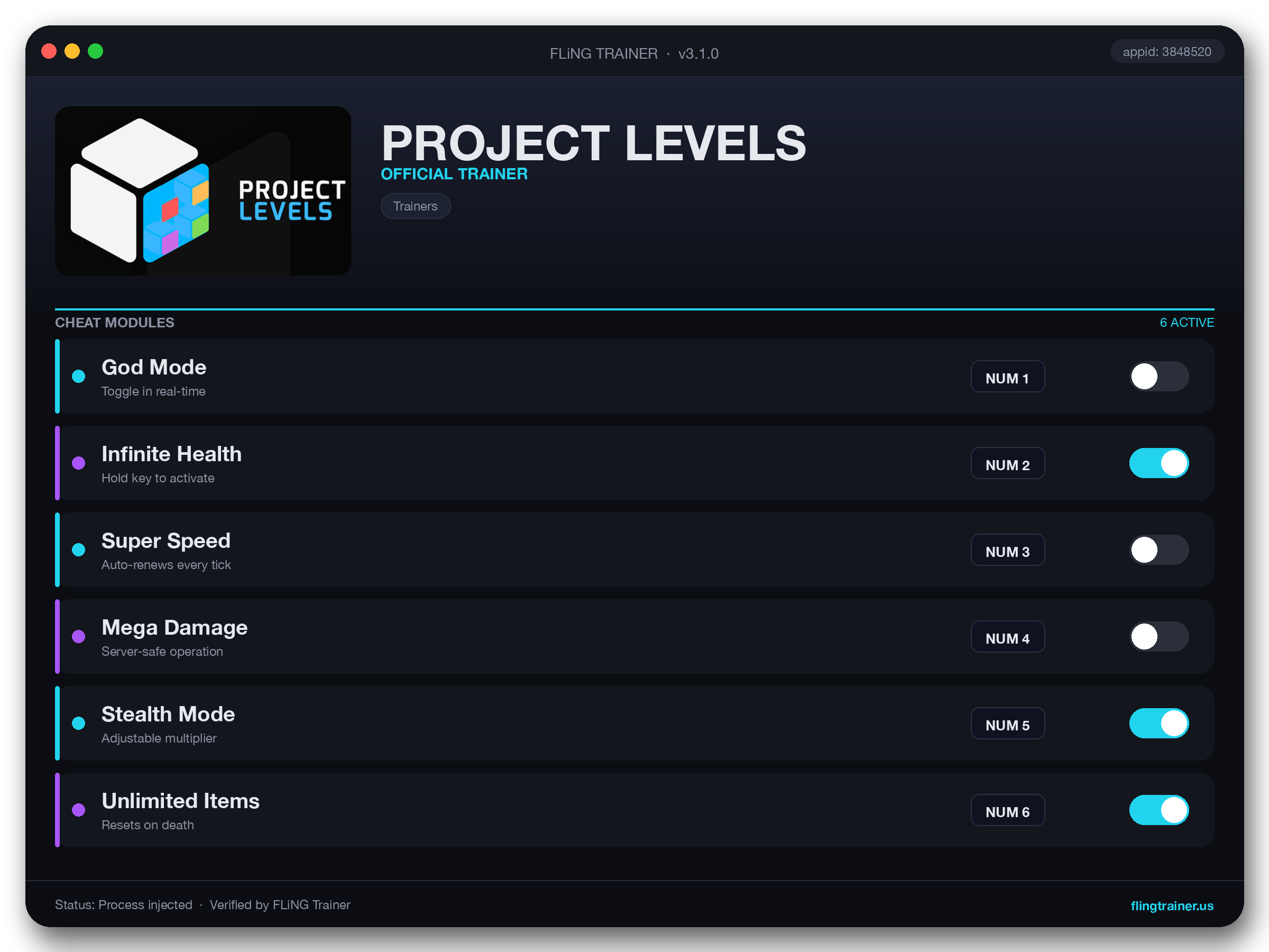 PROJECT LEVELS Trainer interface