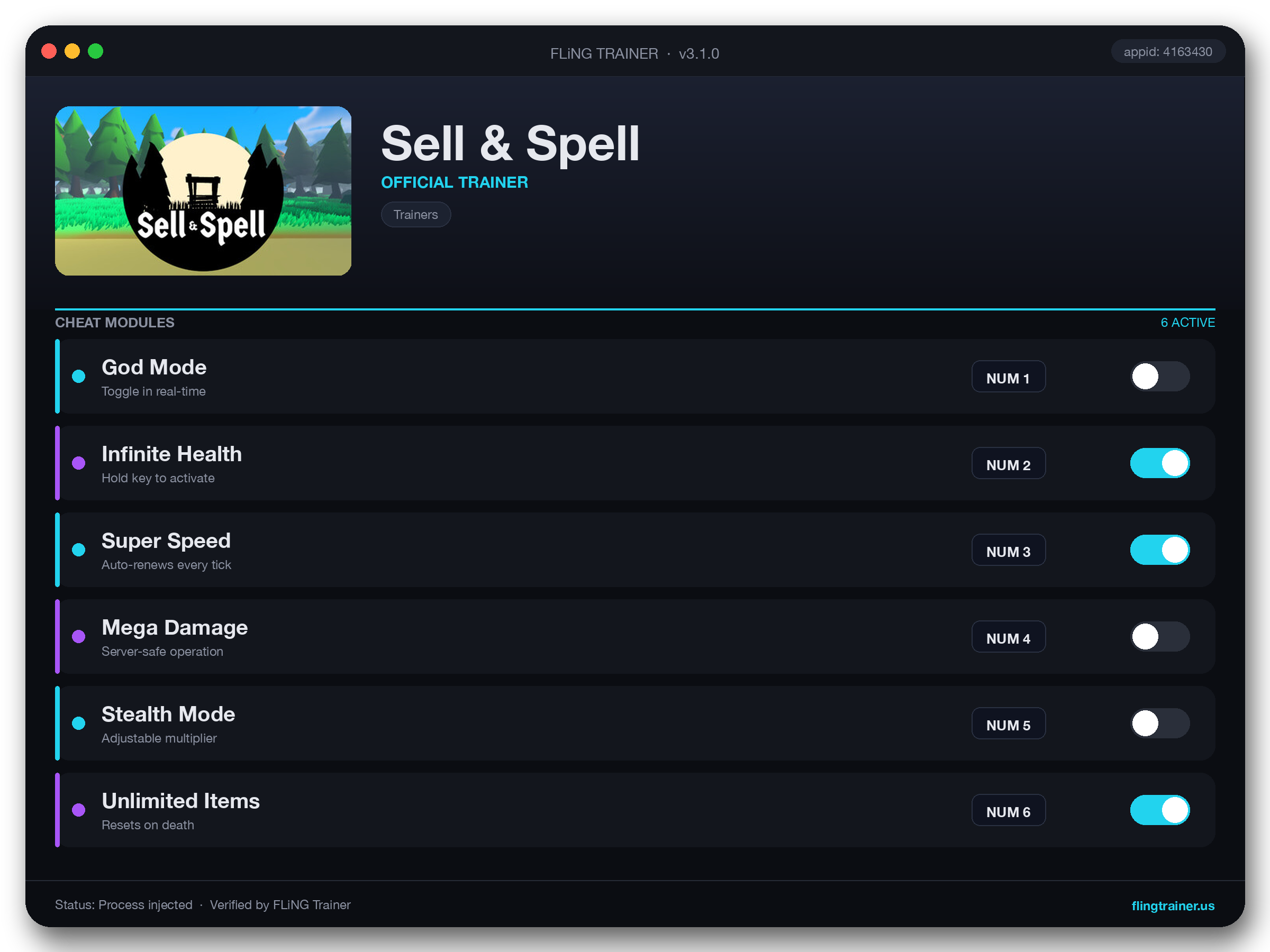 Sell & Spell Trainer interface