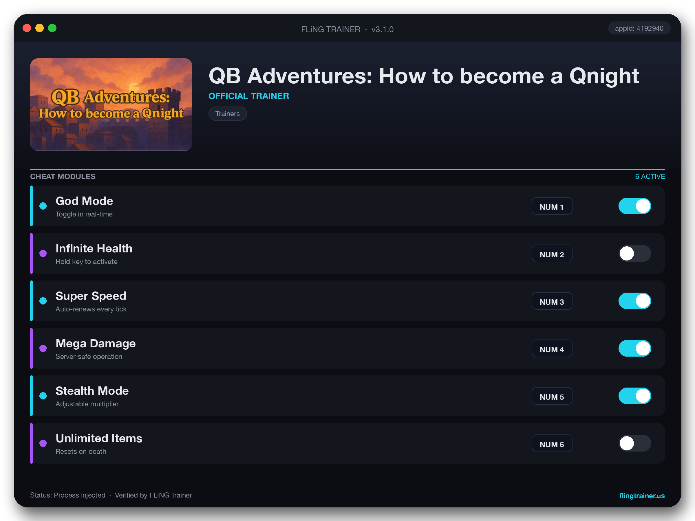 QB Adventures: How to become a Qnight Trainer interface
