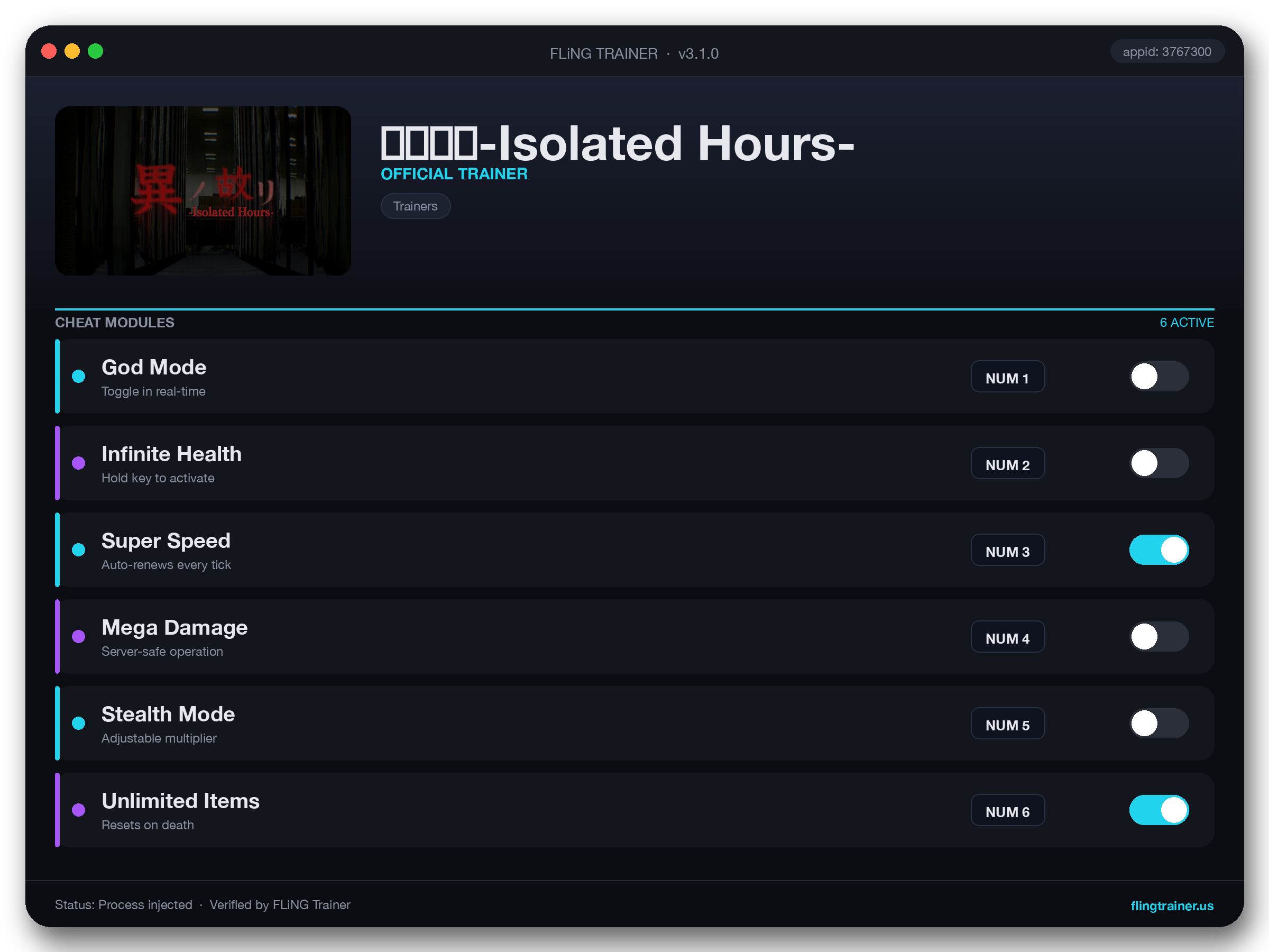異ノ故リ-Isolated Hours- Trainer interface