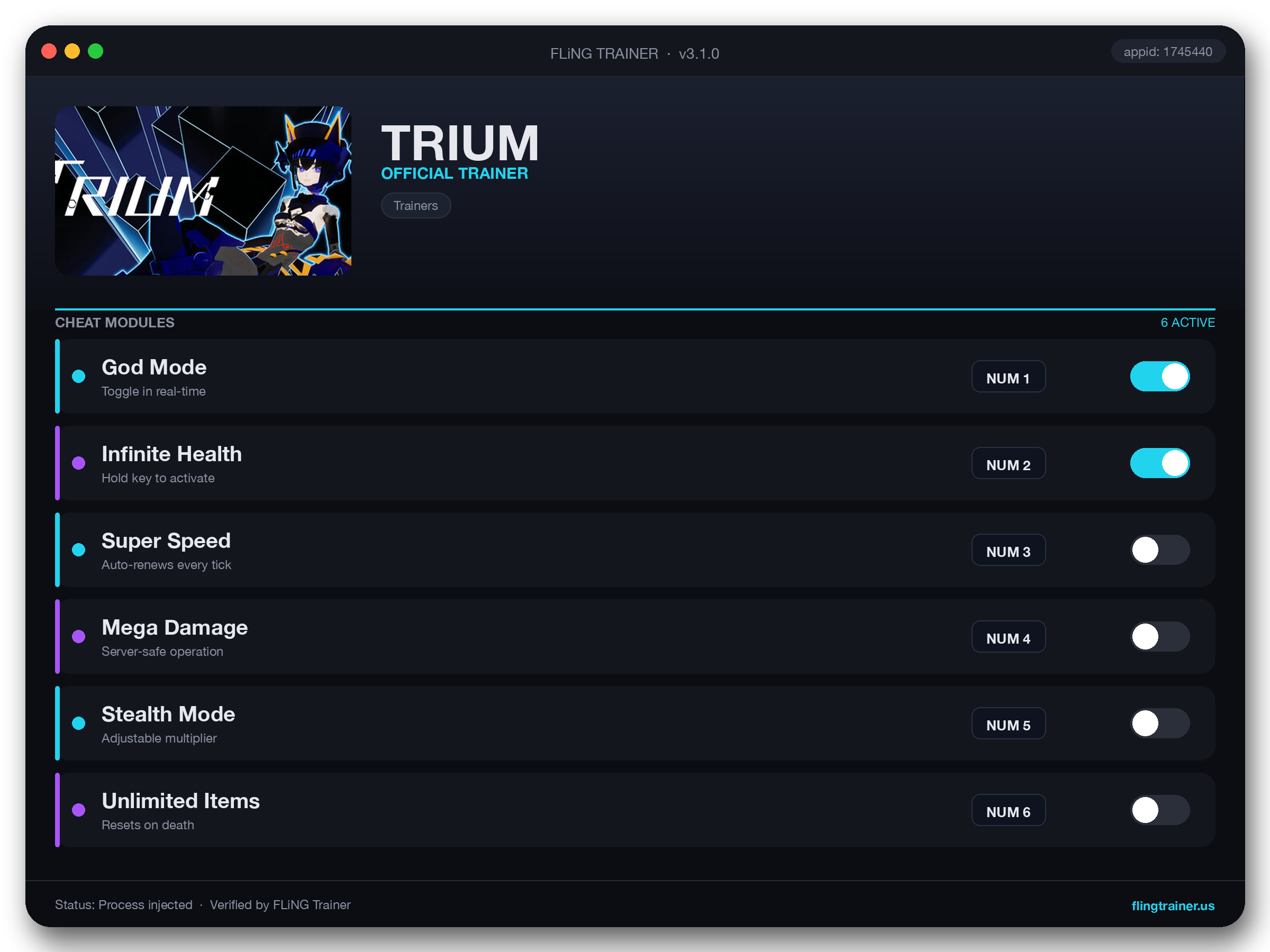 TRIUM Trainer interface