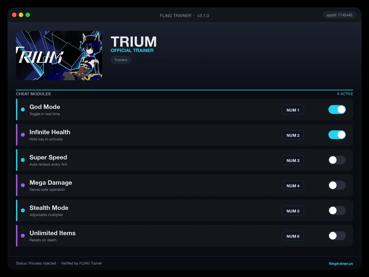 TRIUM Trainer interface