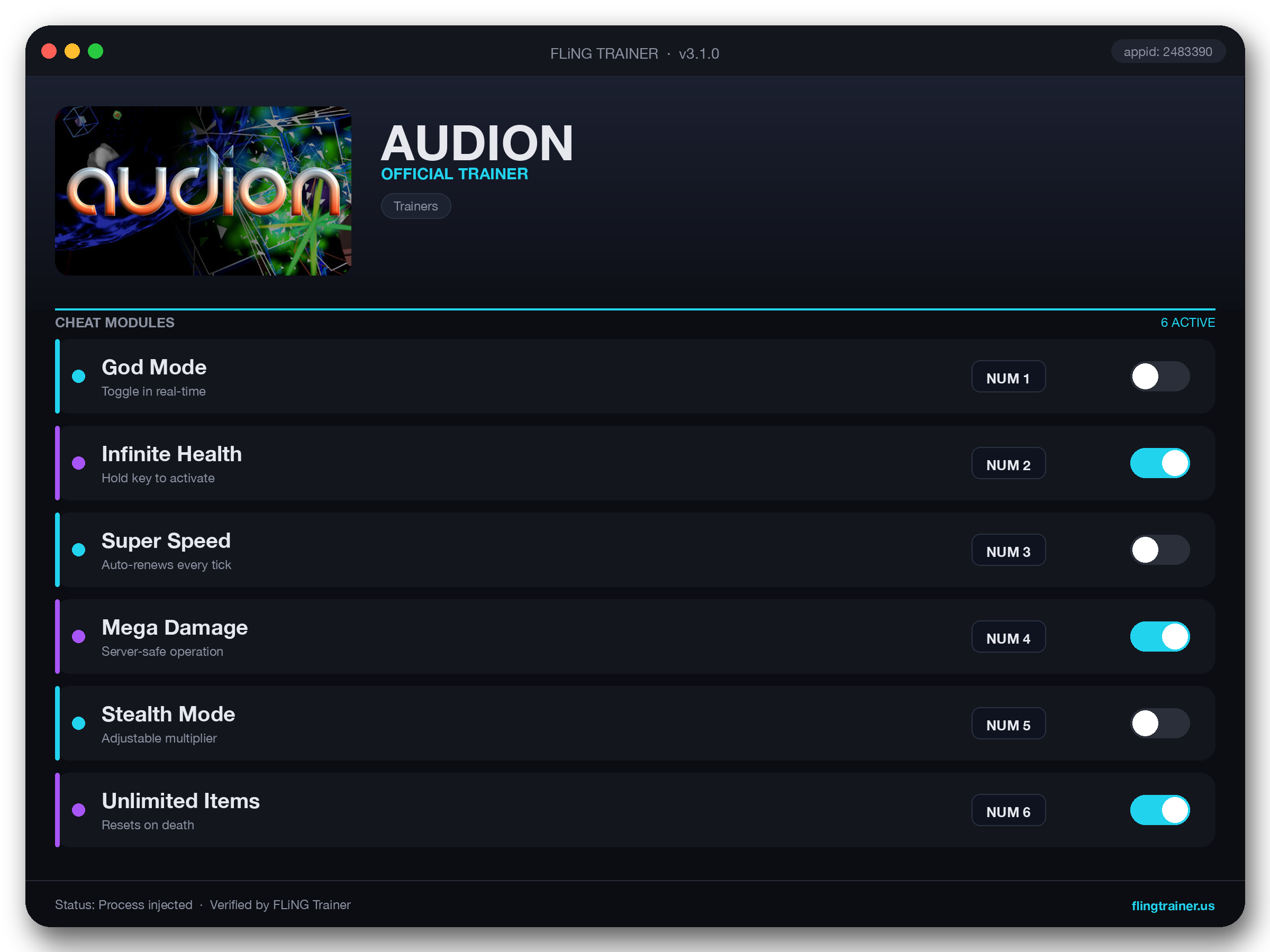 AUDION Trainer interface