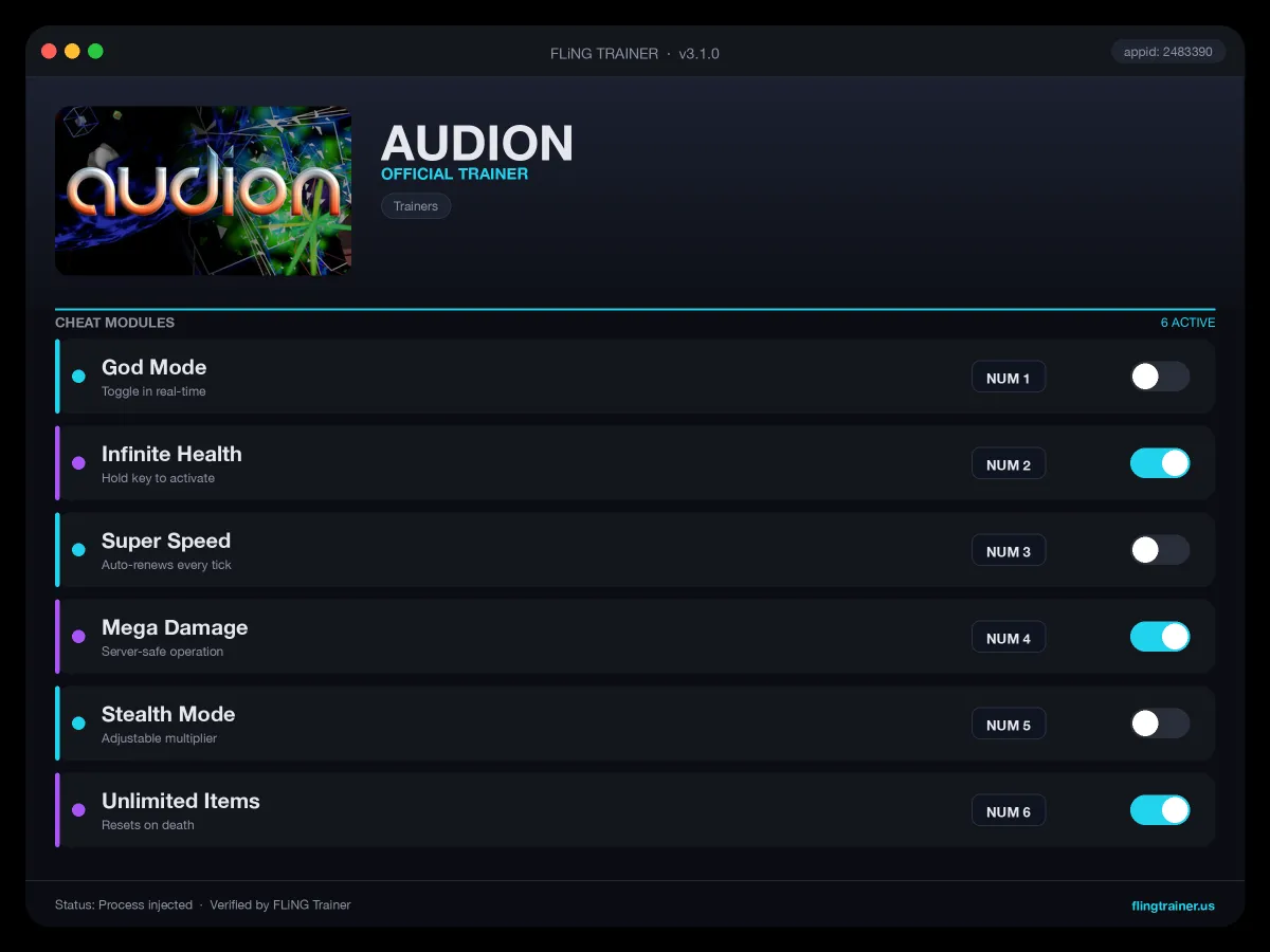 AUDION Trainer interface
