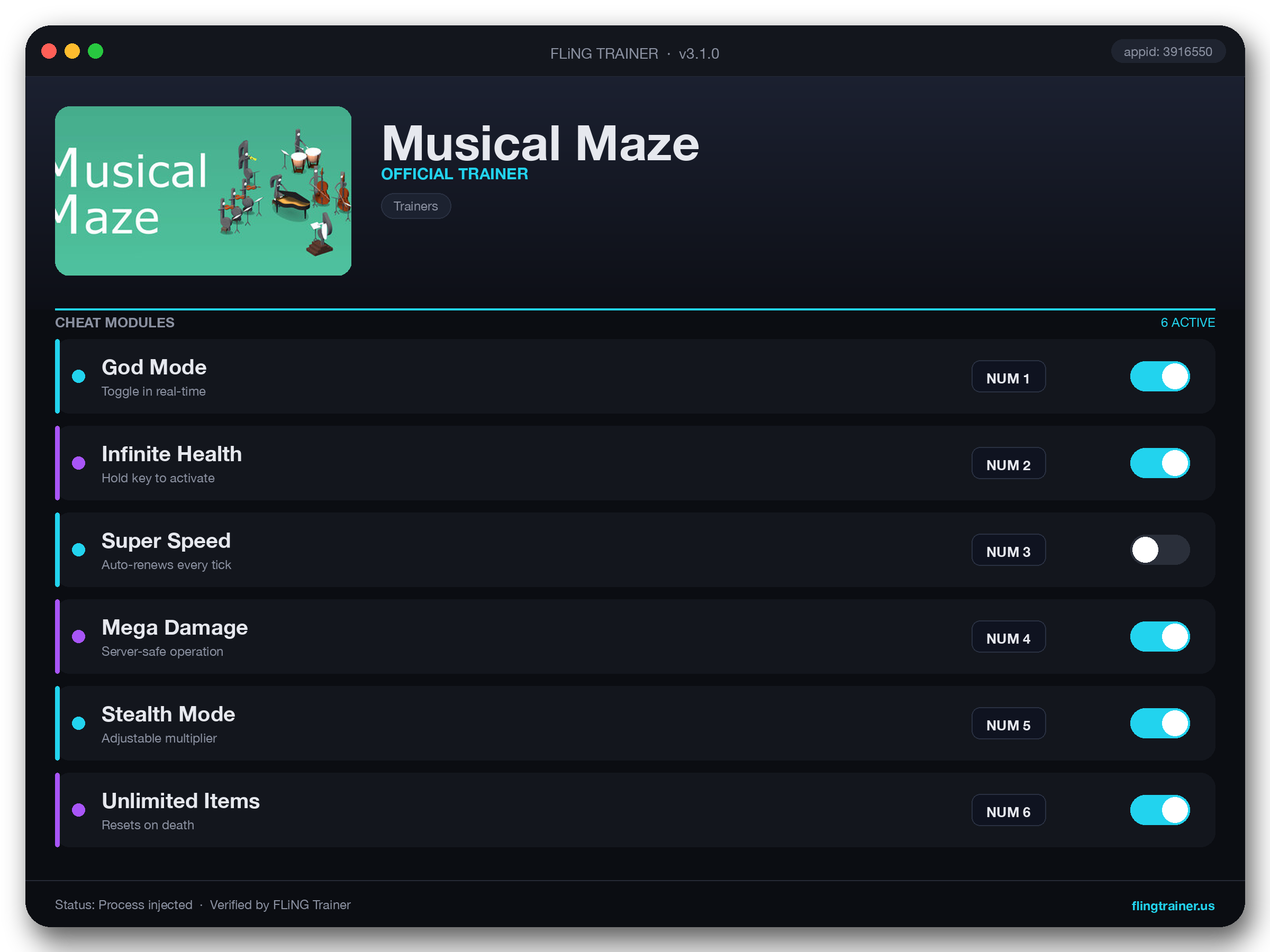 Musical Maze Trainer interface