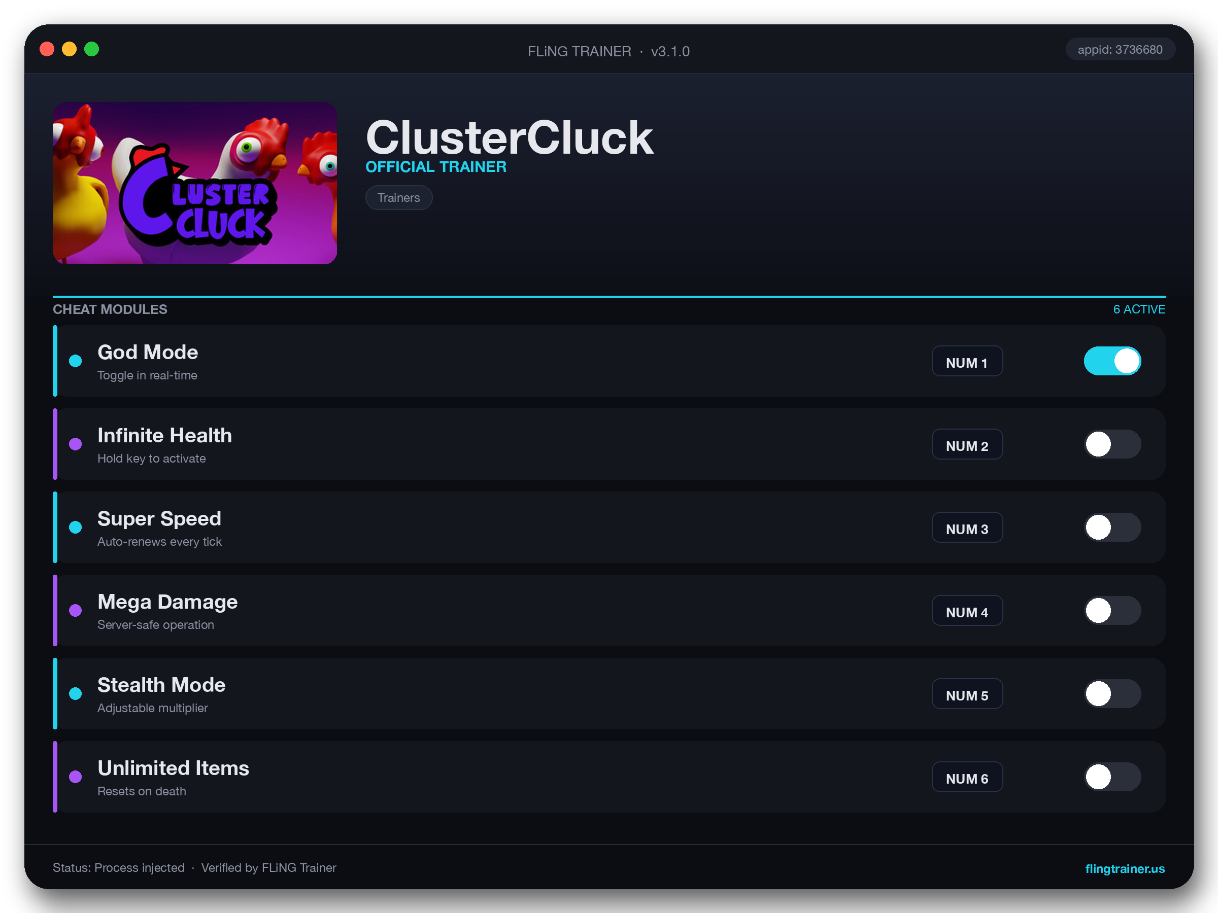 ClusterCluck Trainer interface