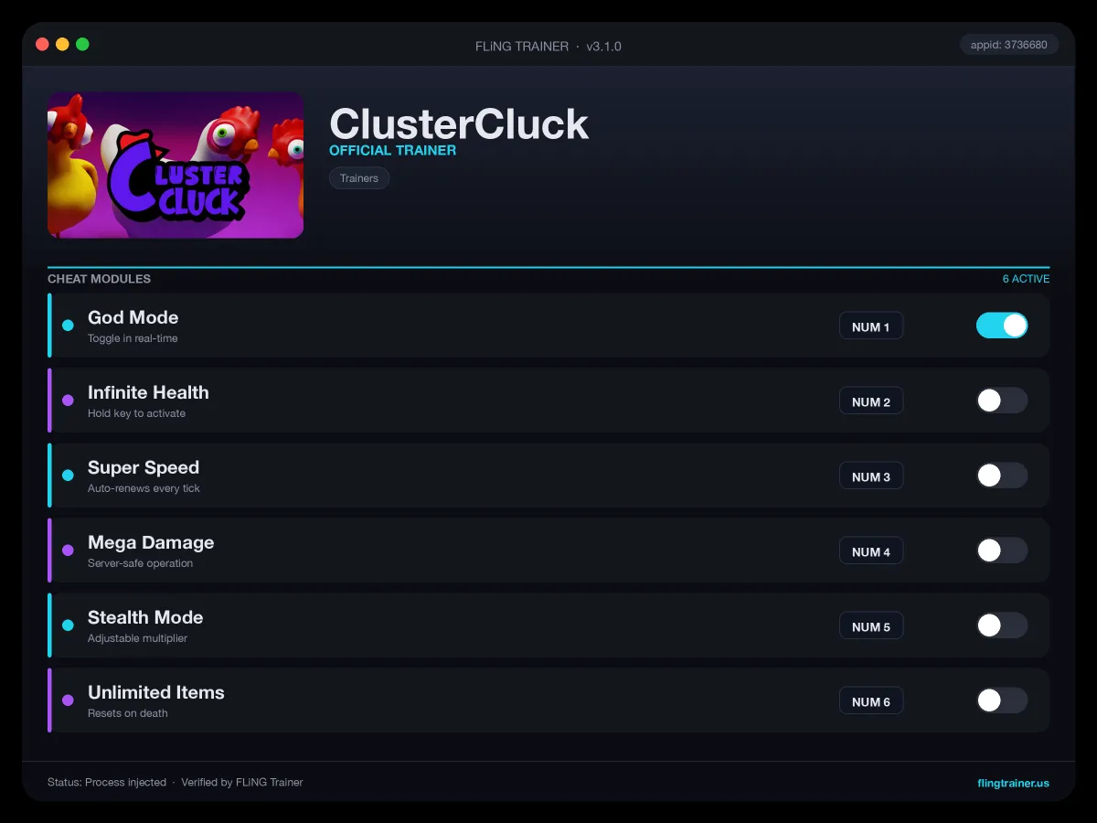 ClusterCluck Trainer interface