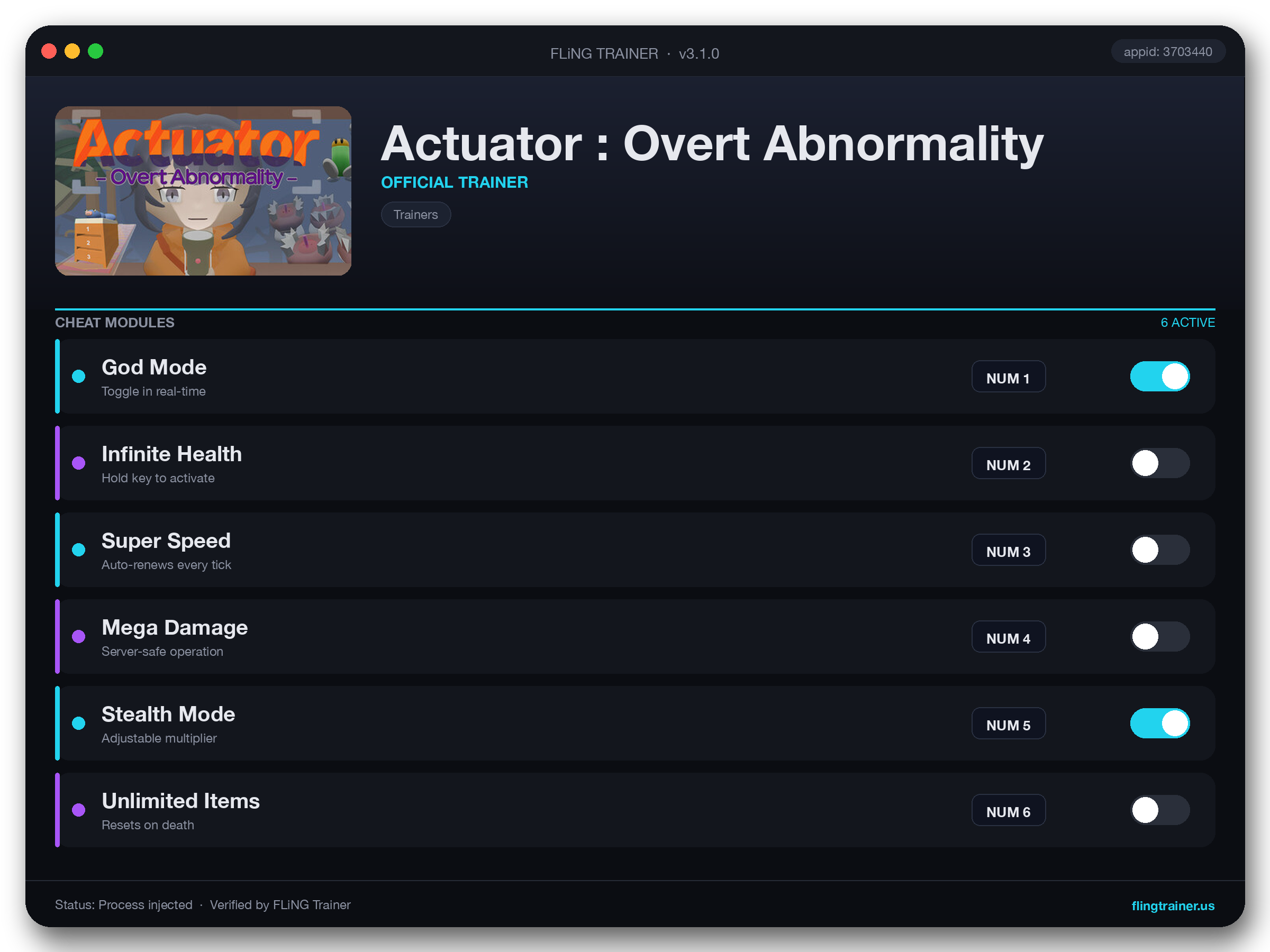 Actuator : Overt Abnormality Trainer interface