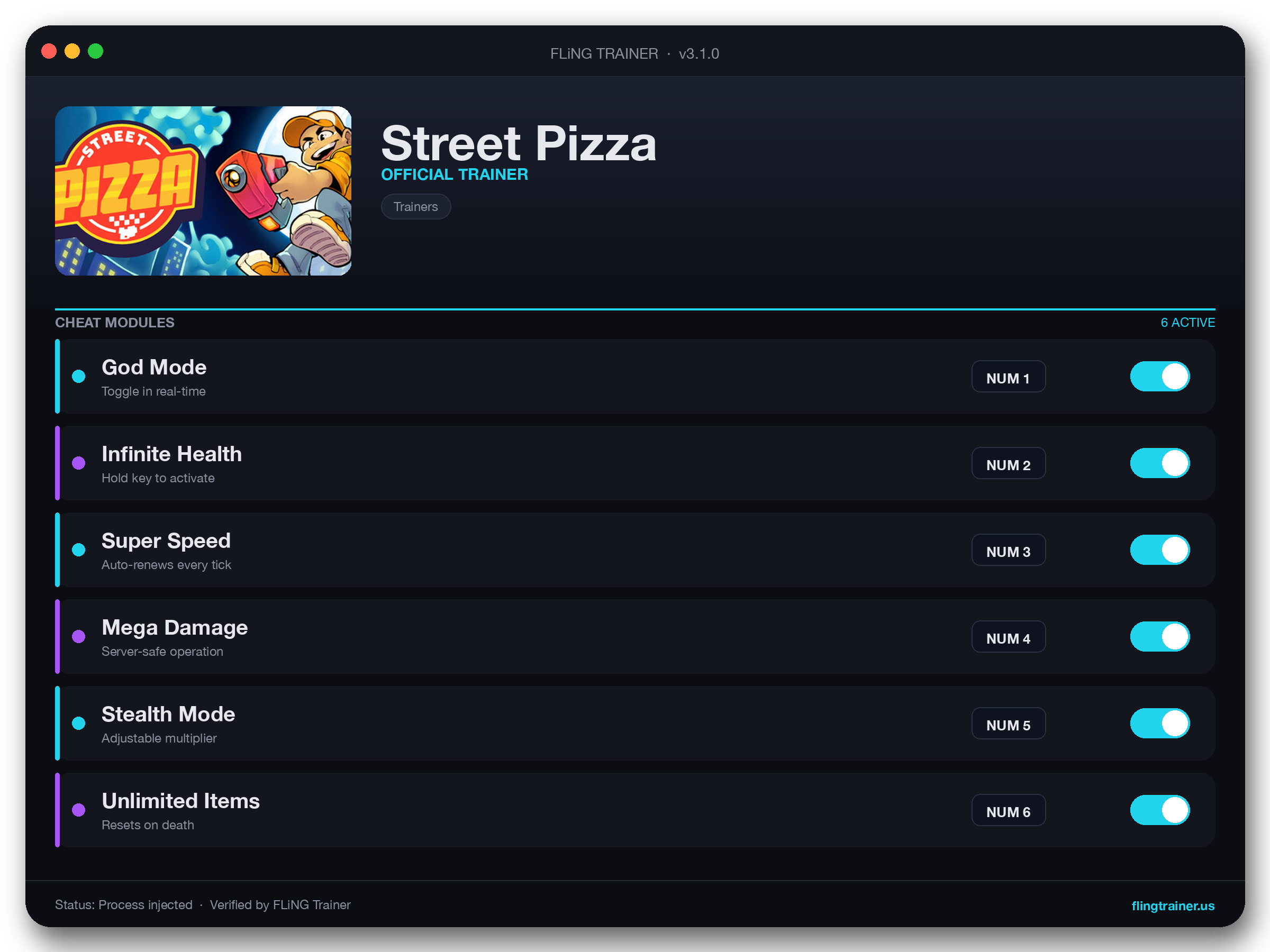 Street Pizza Trainer interface