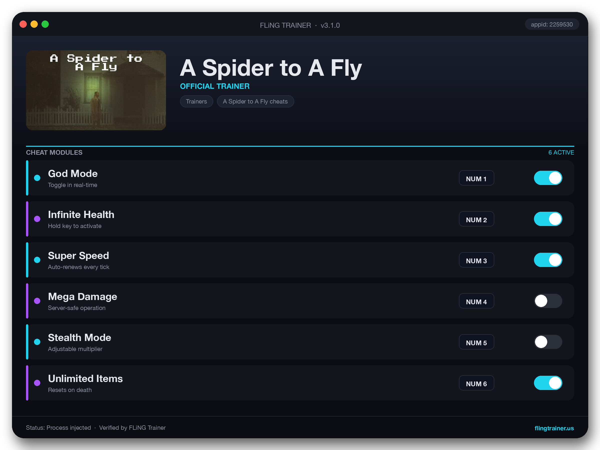 A Spider to A Fly Trainer interface