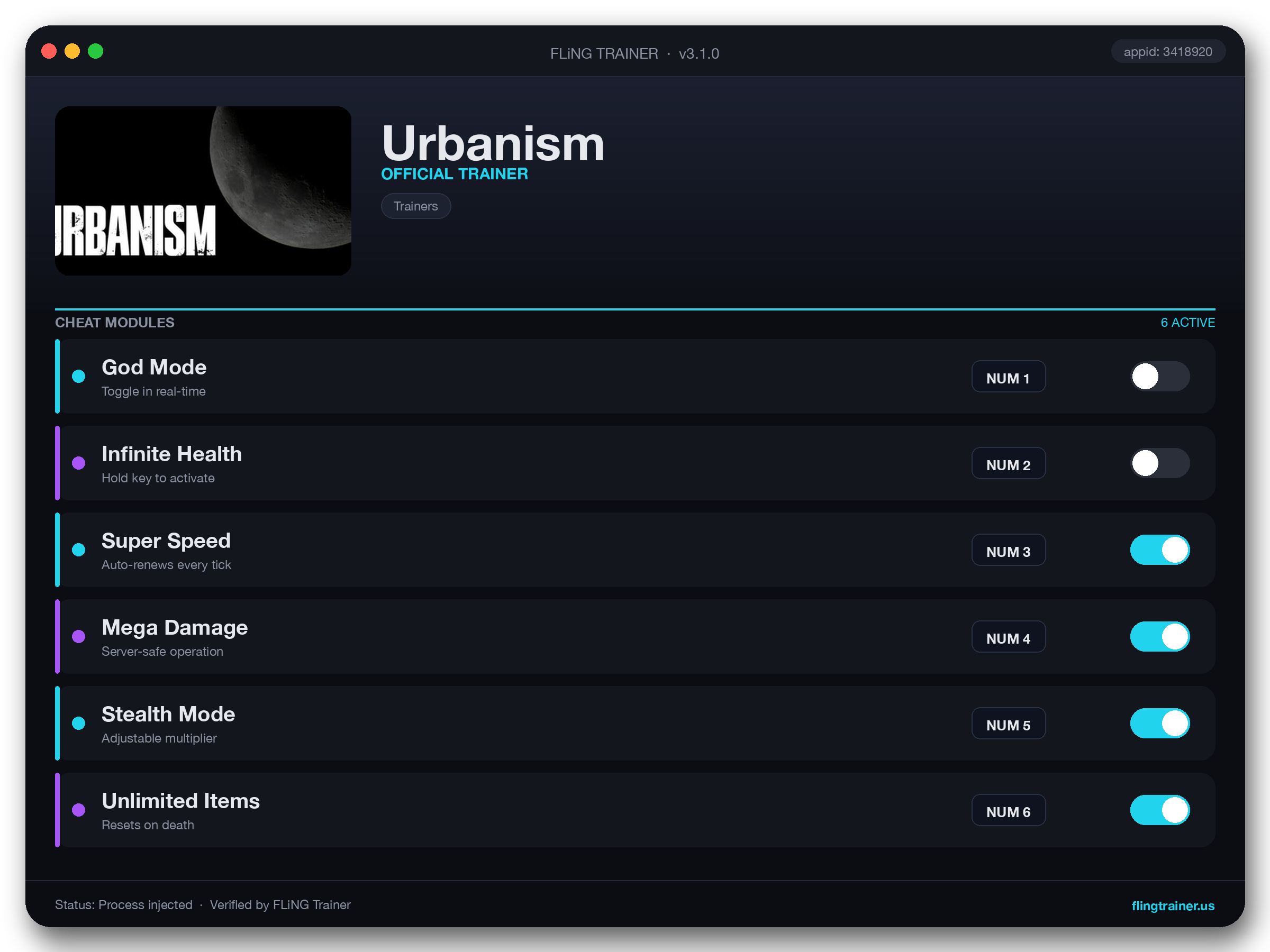 Urbanism Trainer interface