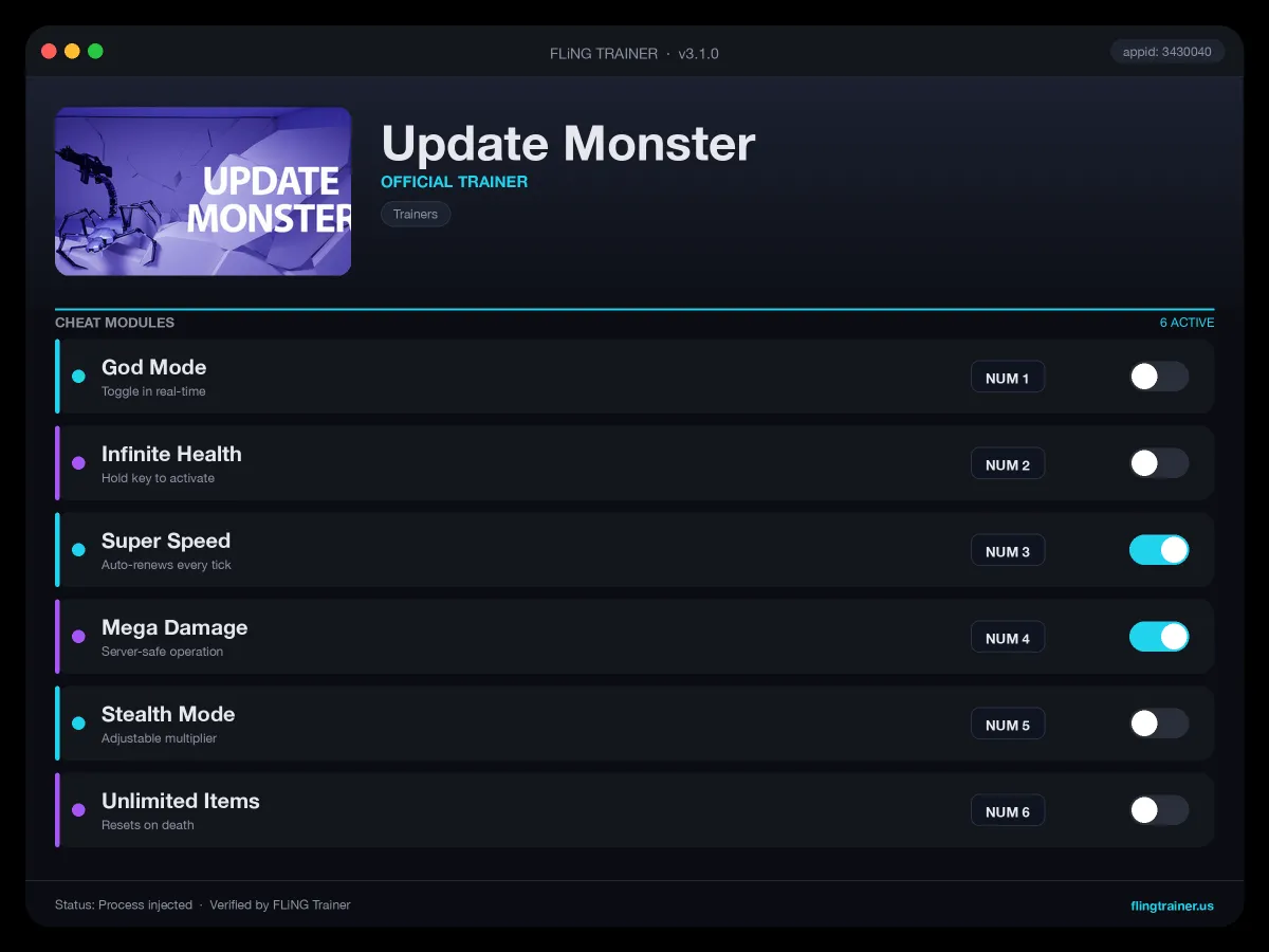 Update Monster Trainer interface