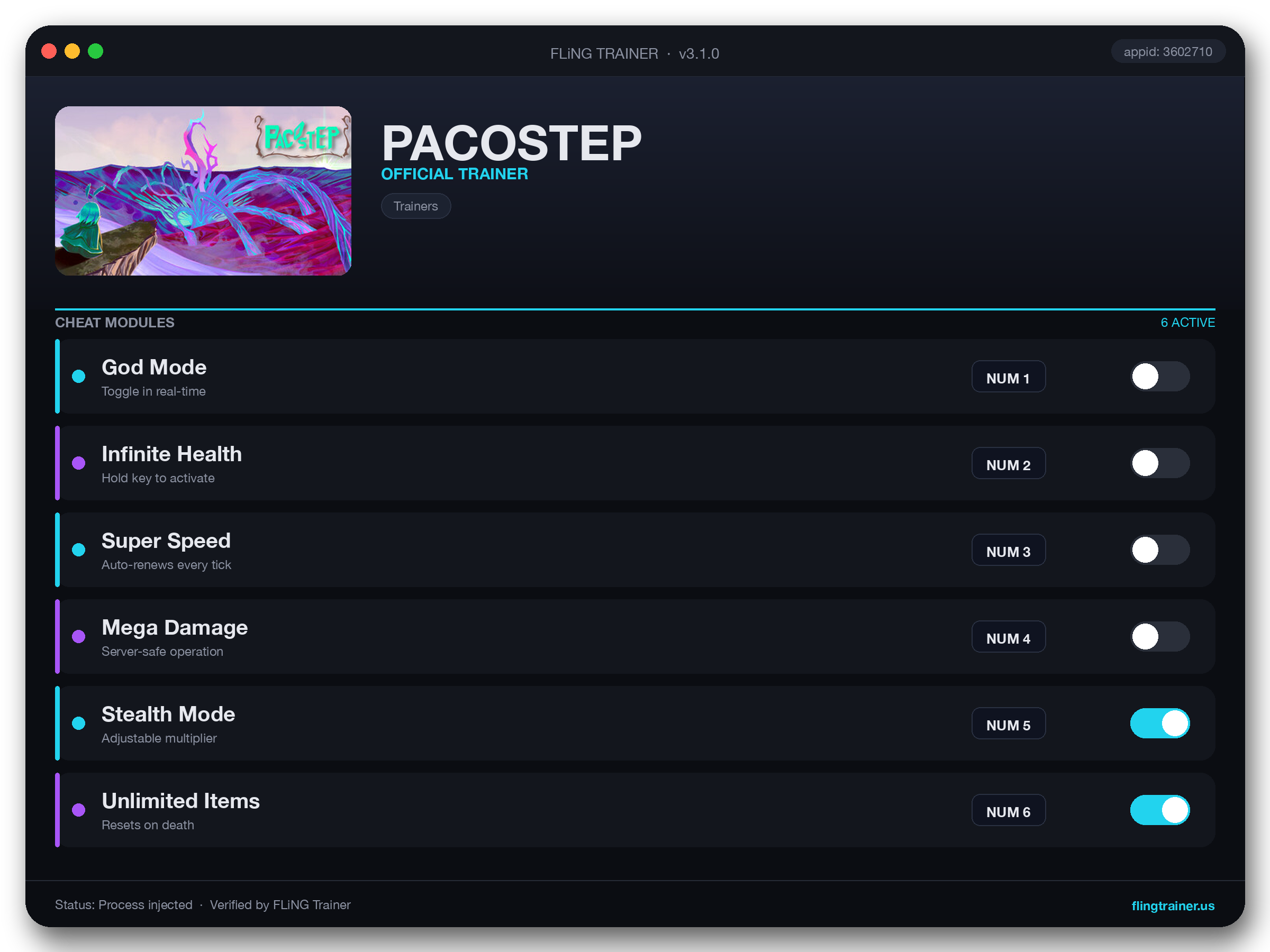 PACOSTEP Trainer interface
