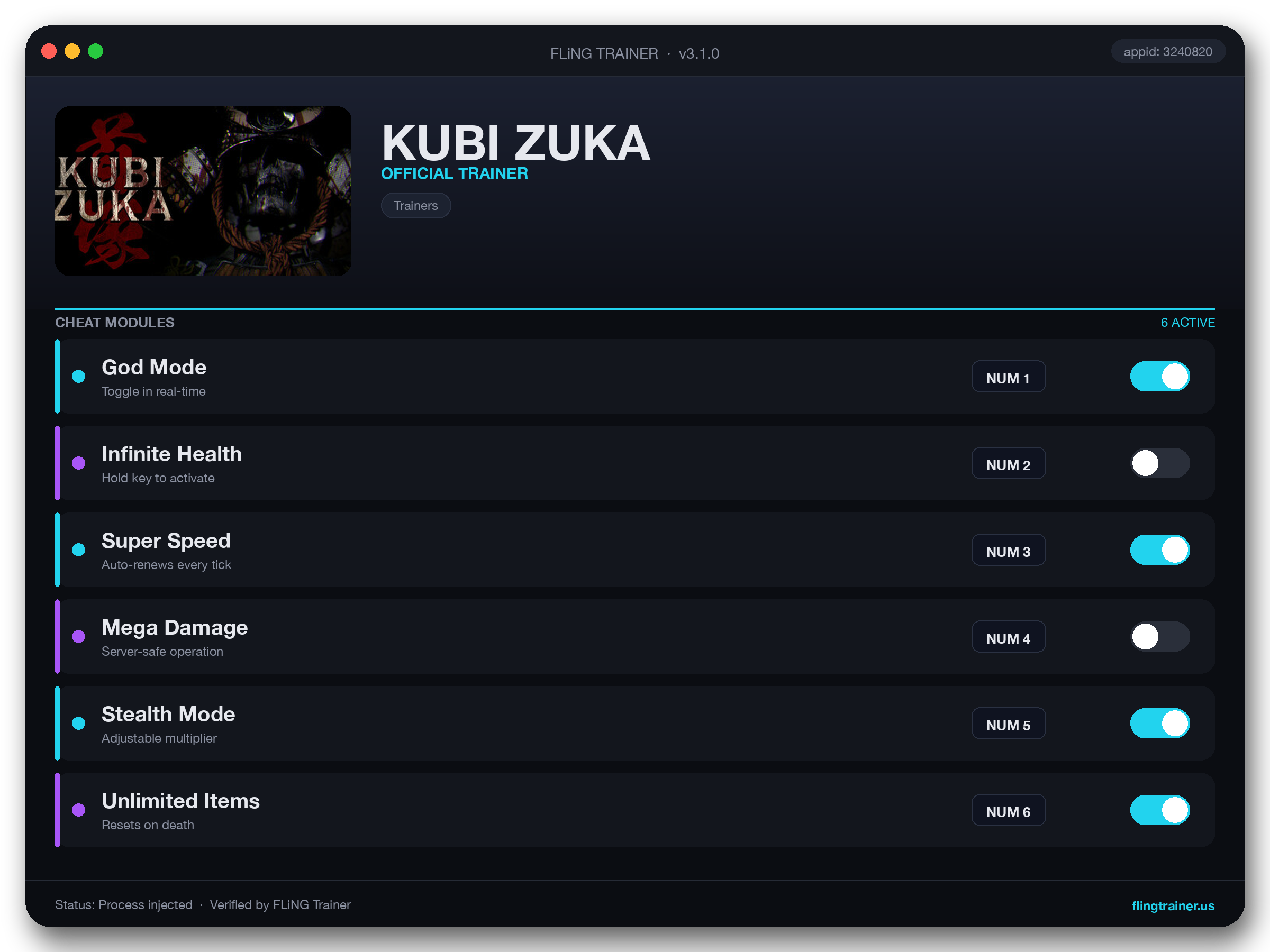 KUBI ZUKA Trainer interface