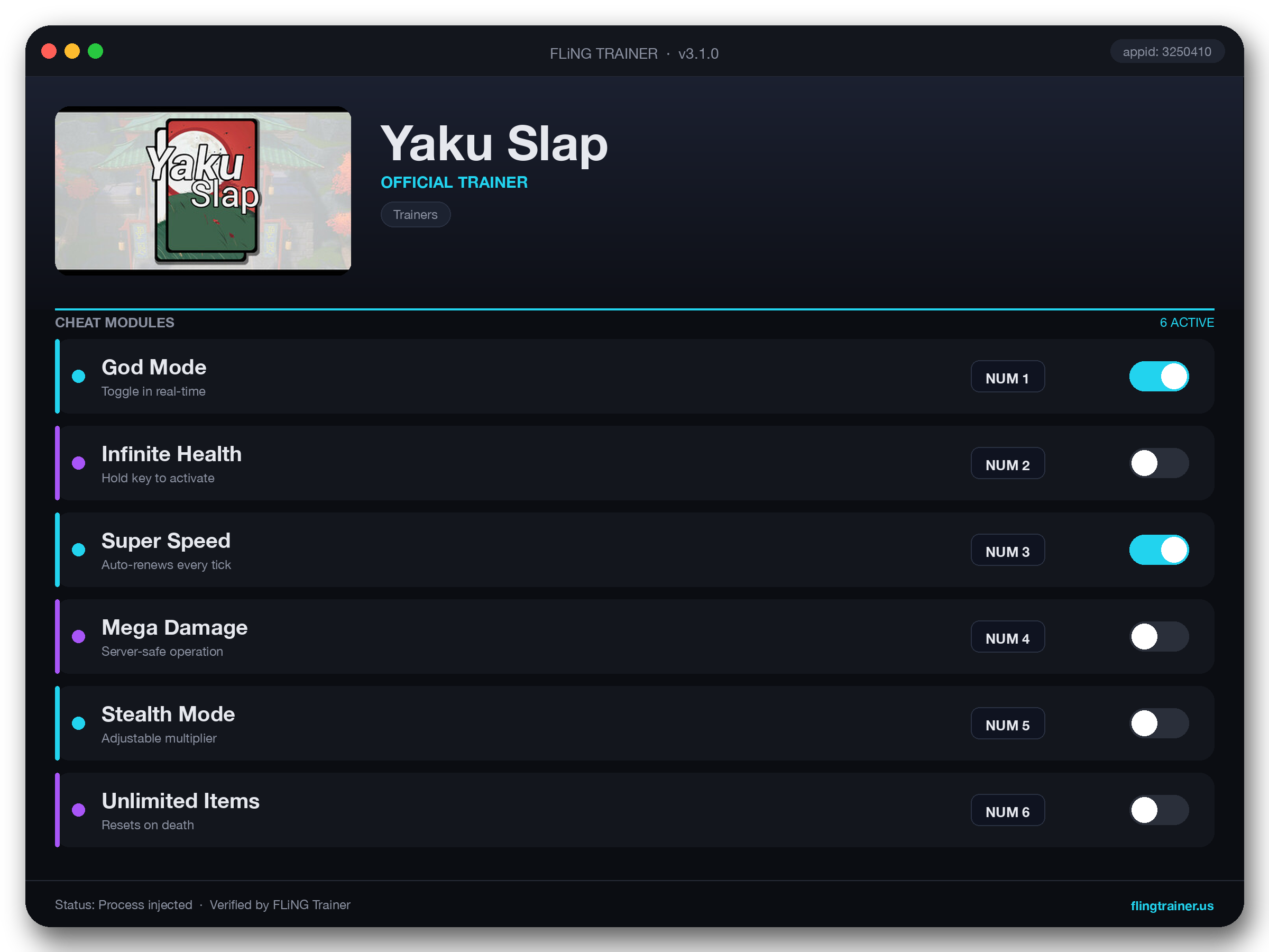 Yaku Slap Trainer interface