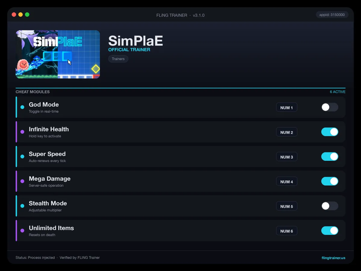 SimPlaE Trainer interface